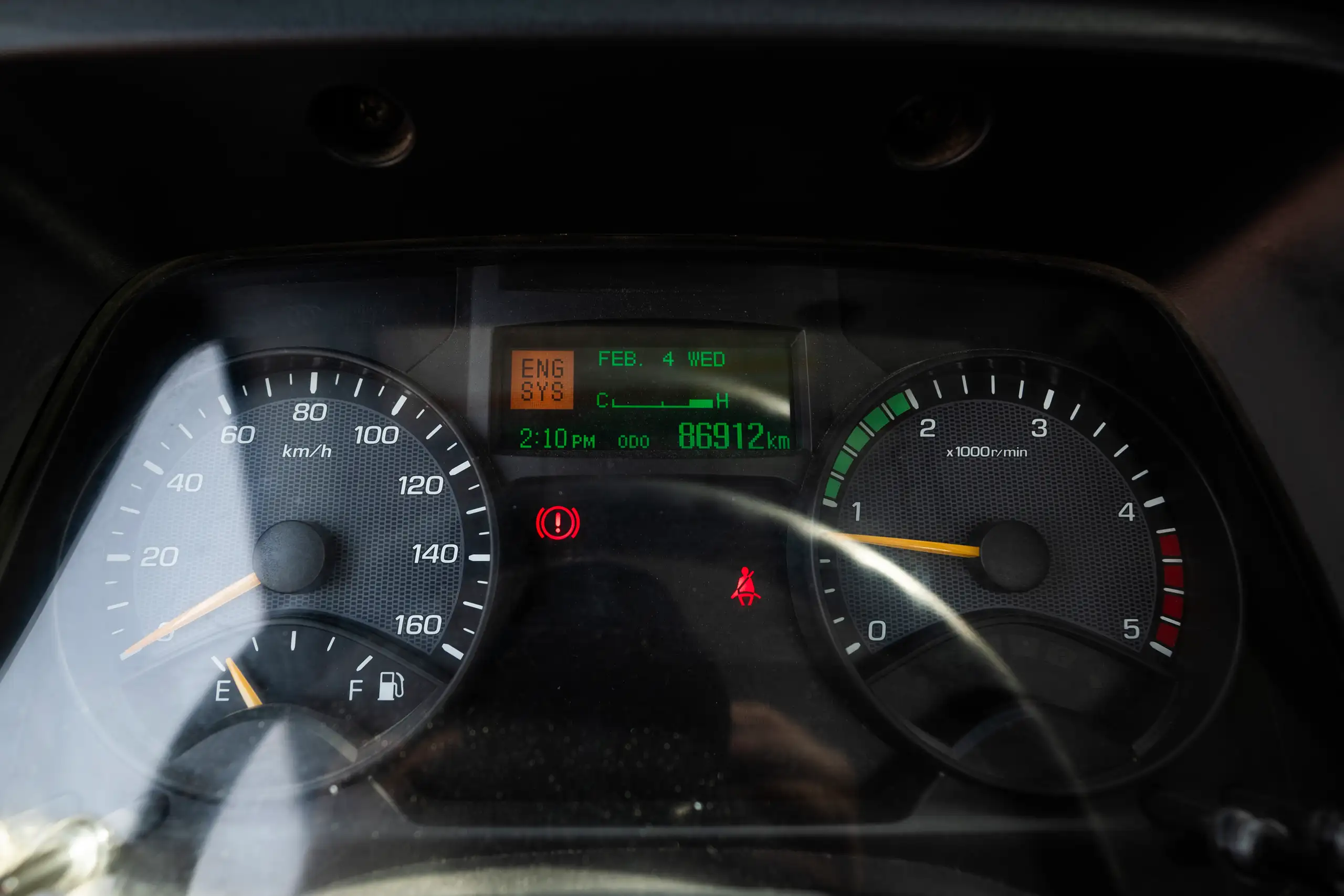 Used 2023 Mitsubishi Canter Cargo Body White – Odometer / Mileage Reading View at First Choice Cars Sharjah