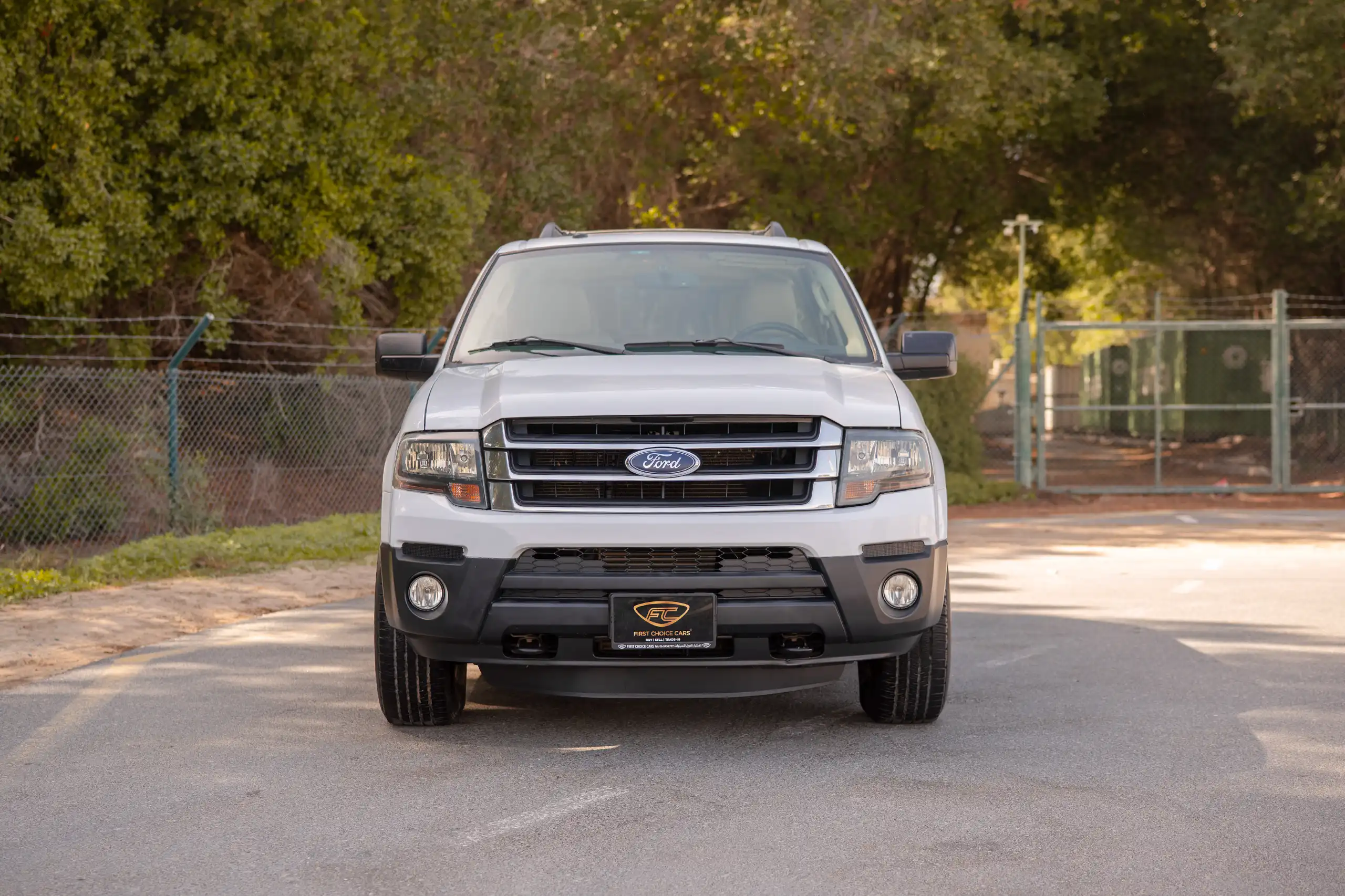Used 2017 Ford Expedition XLT White – Front View at First Choice Cars Sharjah