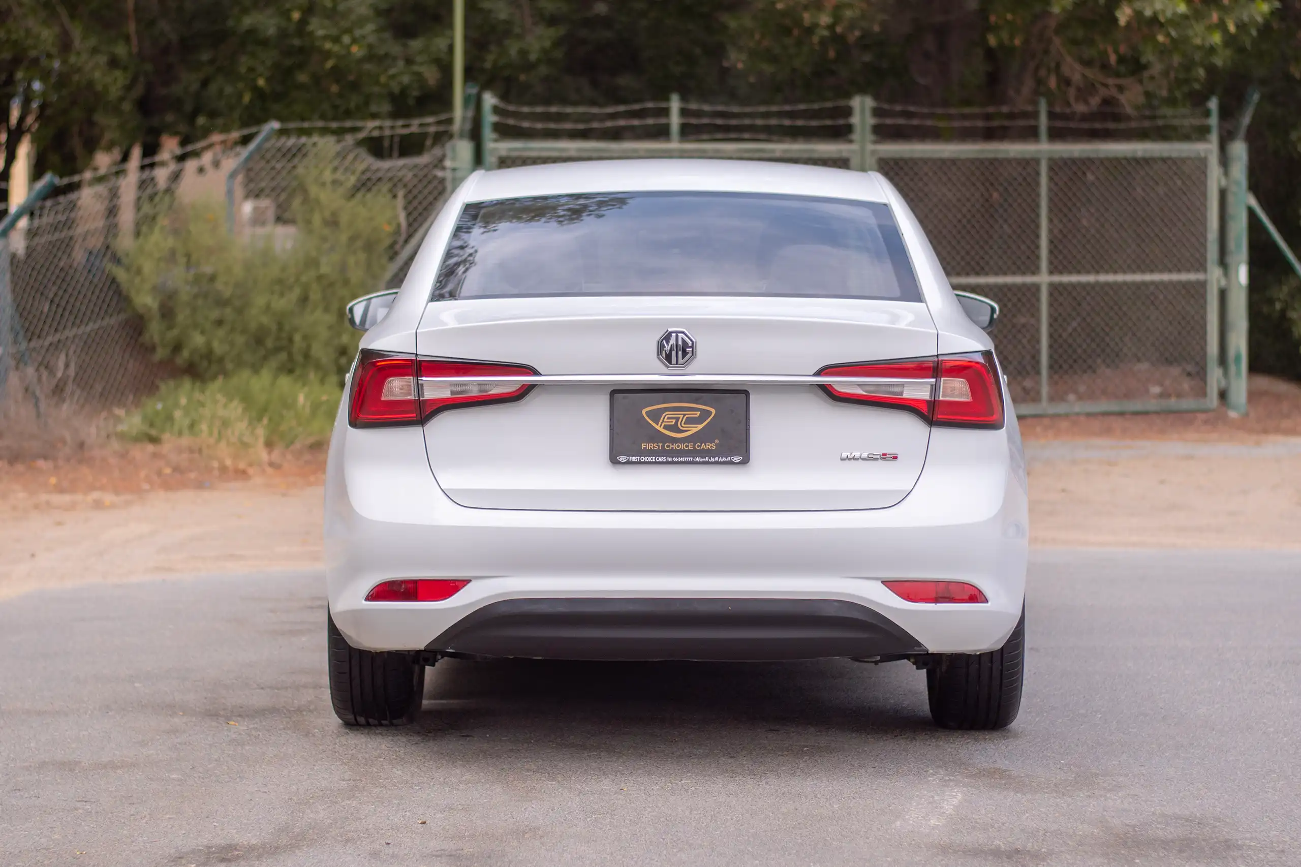 Used 2022 MG 5 Comfort White – Back/Rear View at First Choice Cars Sharjah