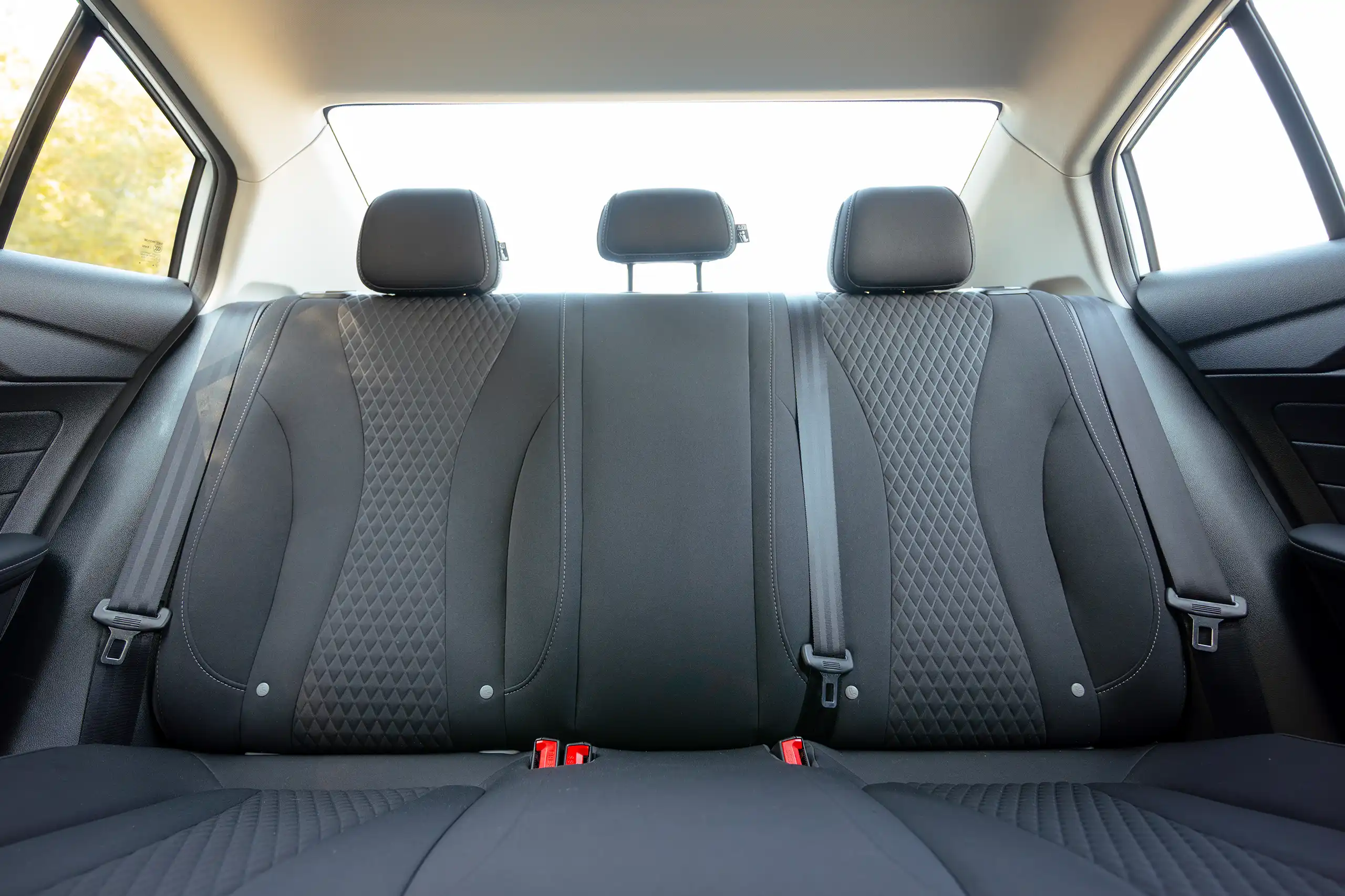 Used 2022 MG 5 Comfort White – Rear Seat View at First Choice Cars Sharjah