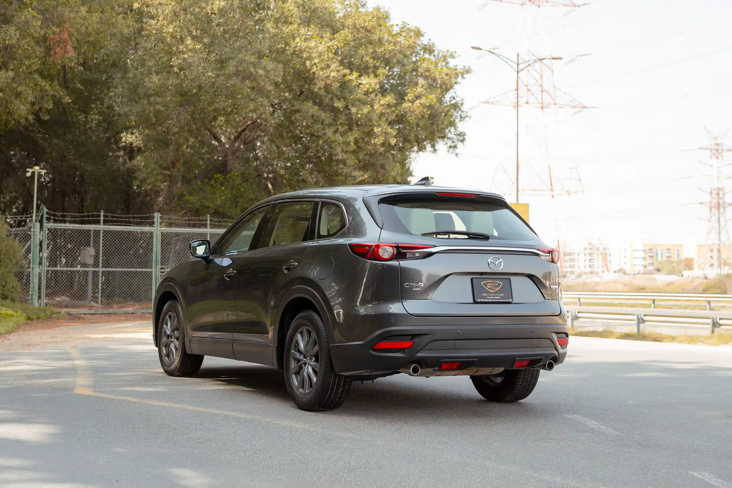 Used 2020 Mazda CX-9 GT Grey – Left Back Diagonal (45°) View at First Choice Cars Sharjah