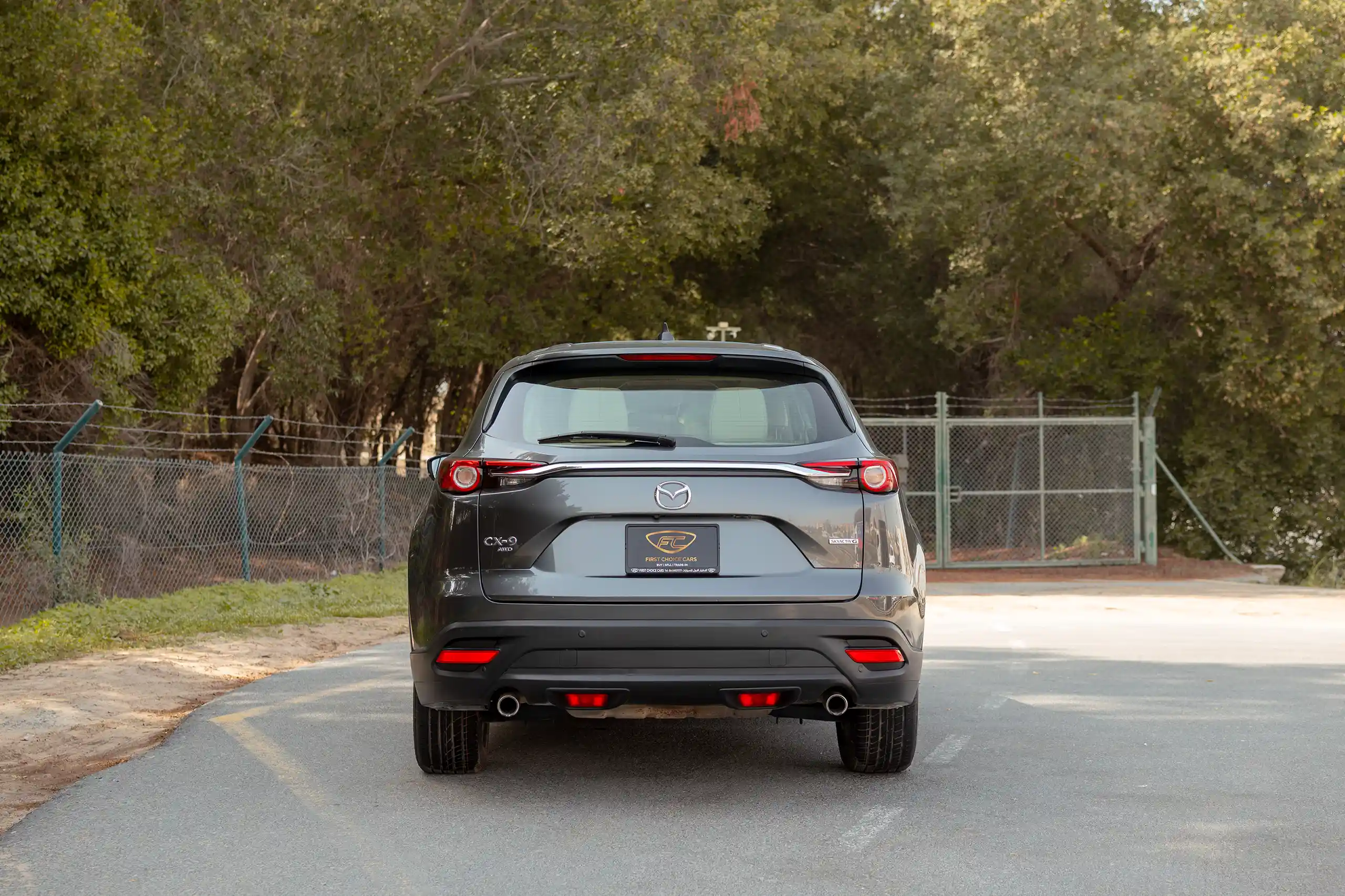 Used 2020 Mazda CX-9 GT Grey – Back/Rear View at First Choice Cars Sharjah