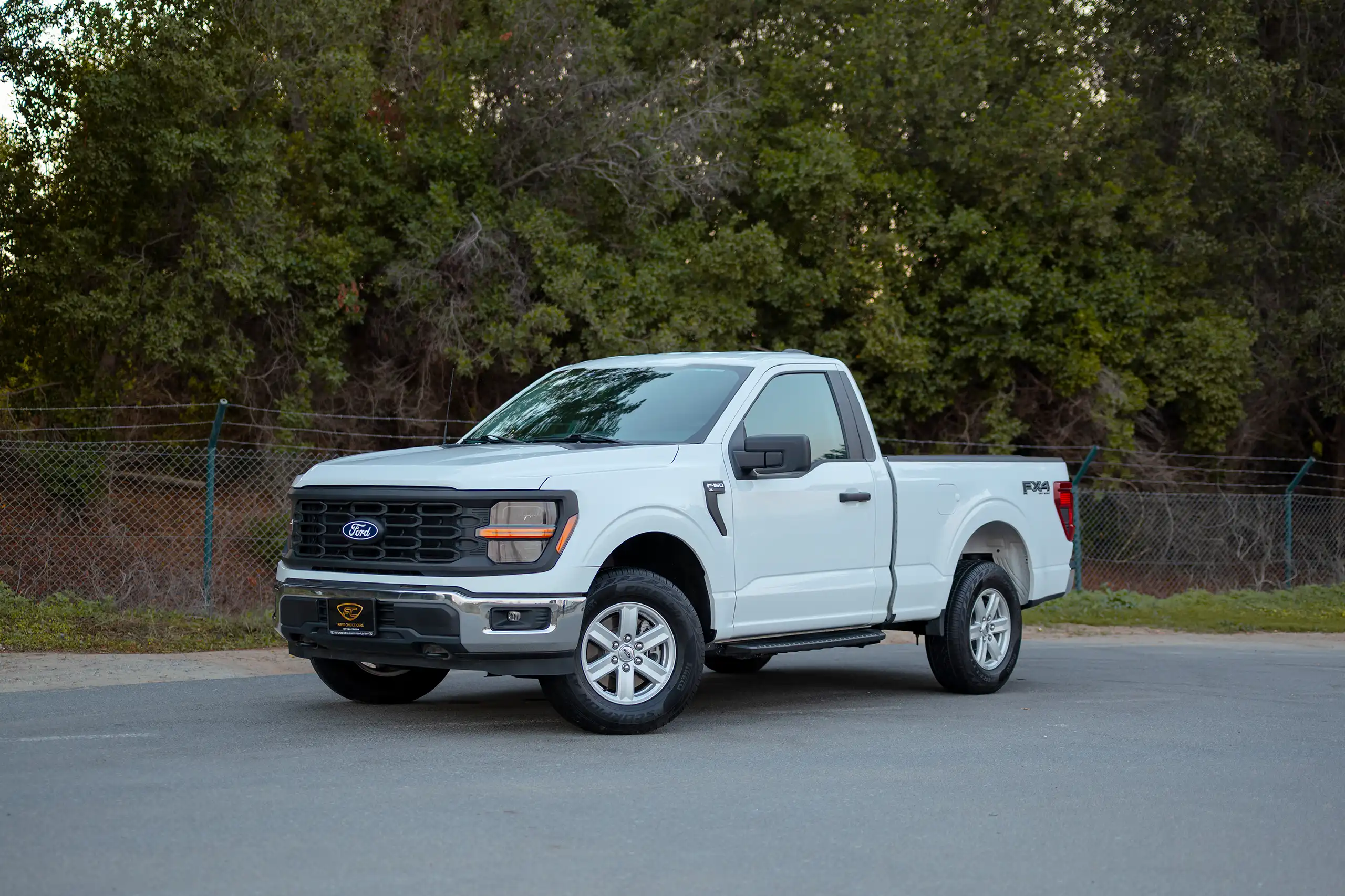 Used 2025 Ford F-Series Pickup F-150 XL White – Left Front Diagonal (45°) View at First Choice Cars Sharjah