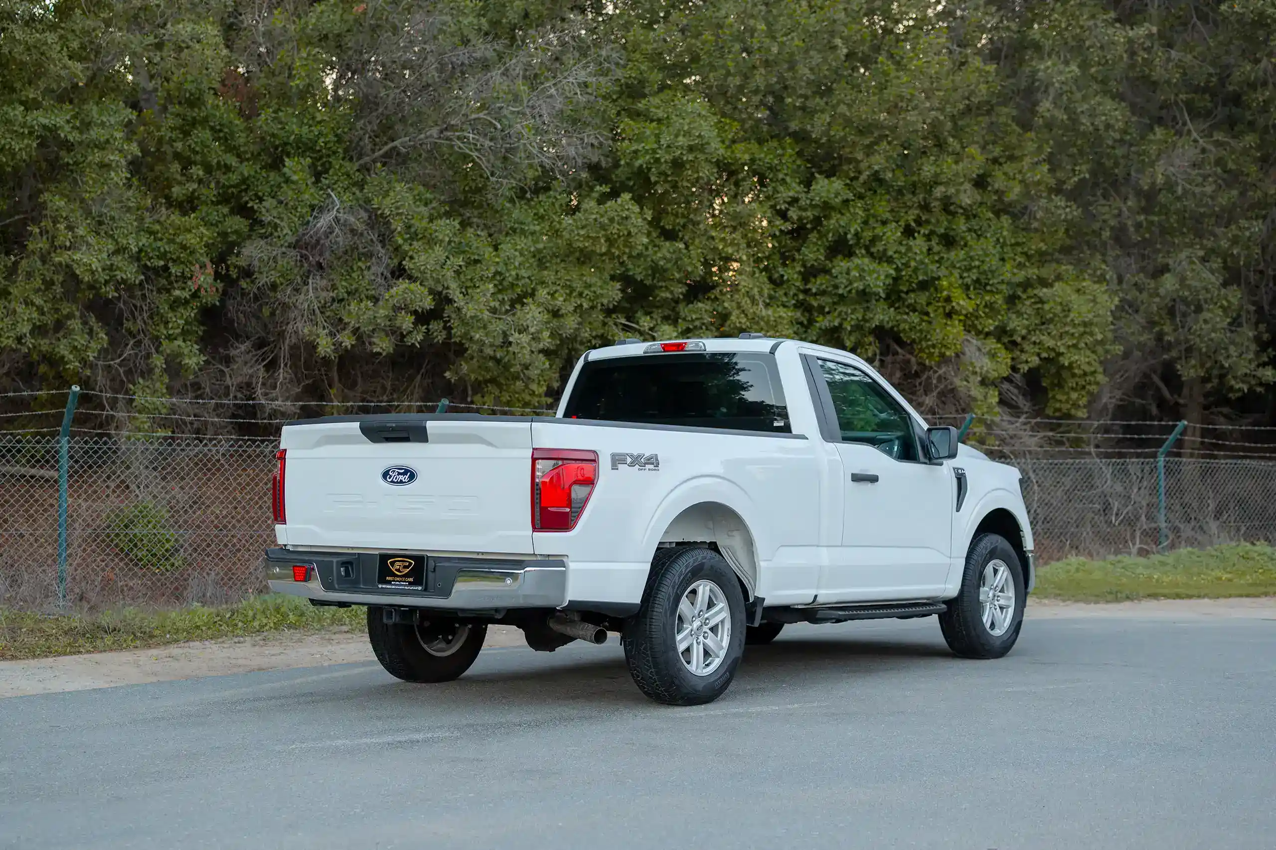 Used 2025 Ford F-Series Pickup F-150 XL White – Left Back Diagonal (45°) View at First Choice Cars Sharjah