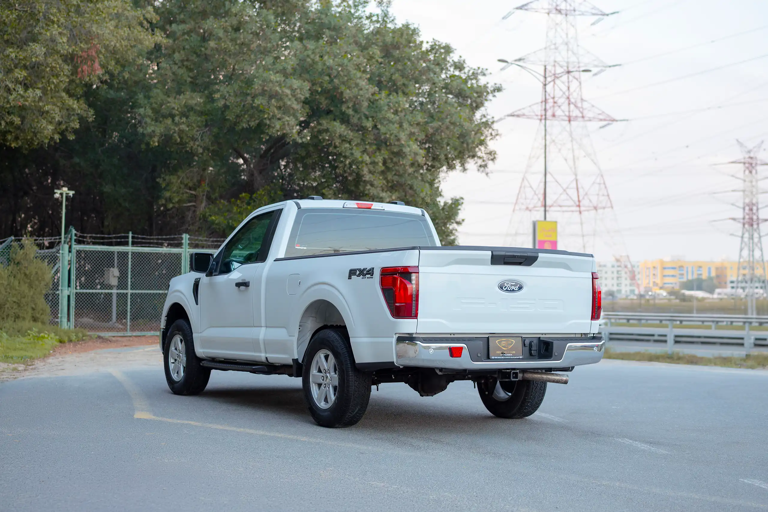 Used 2025 Ford F-Series Pickup F-150 XL in White – Right Front Diagonal (45°) View for Sale at First Choice Cars Dubai Sharjah