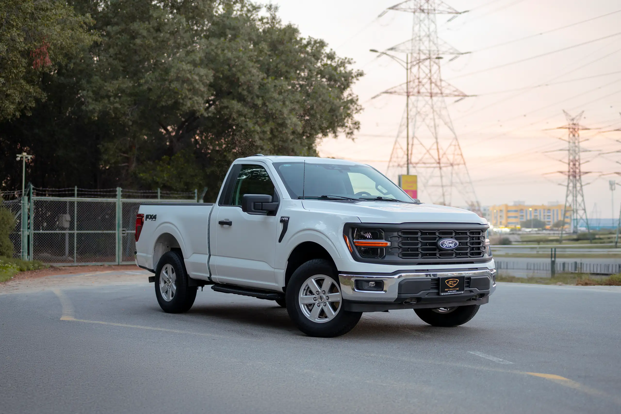 Used 2025 Ford F-Series Pickup F-150 XL White – Right Front Diagonal (45°) View at First Choice Cars Sharjah