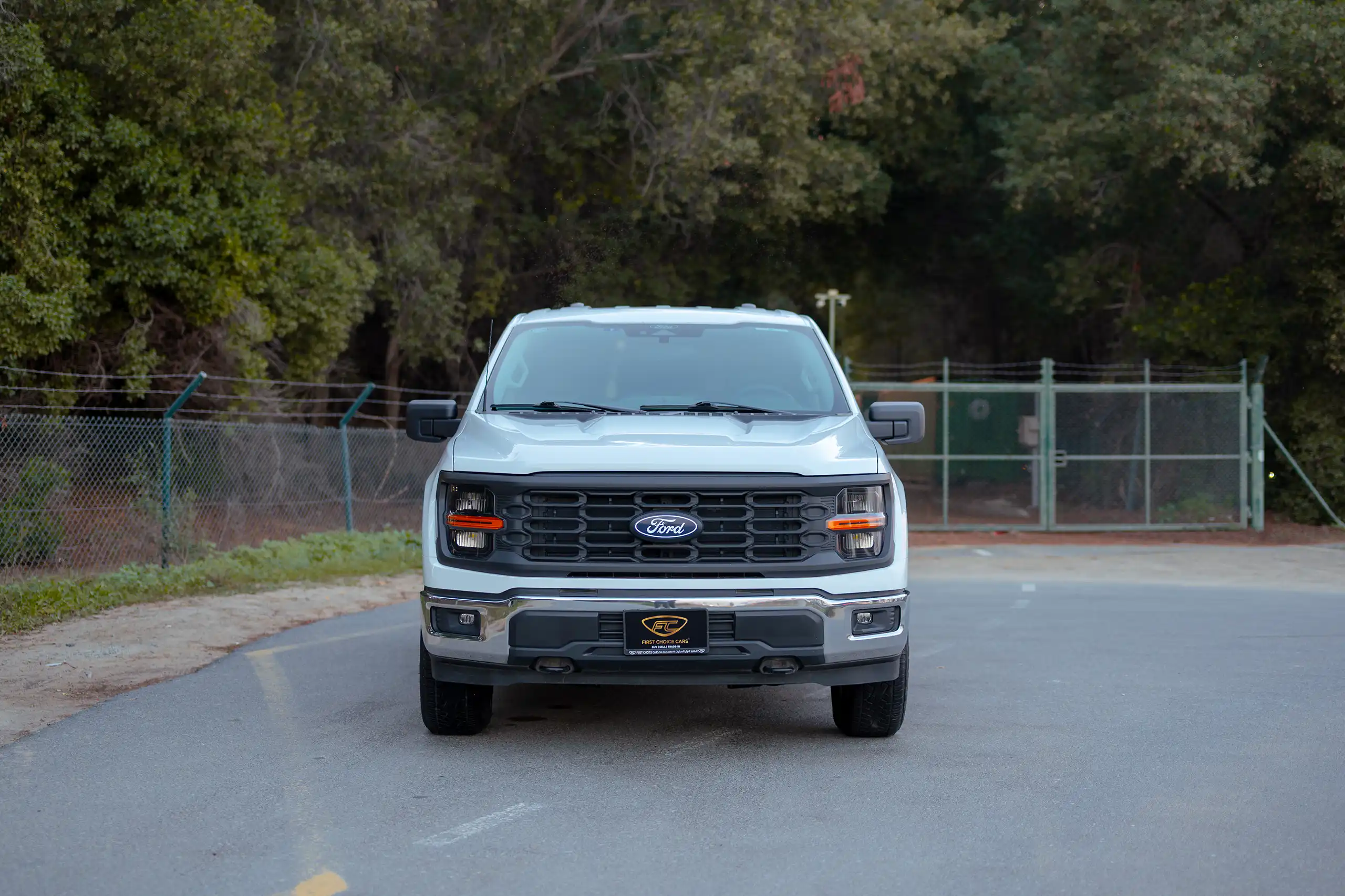 Used 2025 Ford F-Series Pickup F-150 XL in White – Headlight Close-up for Sale at First Choice Cars Dubai Sharjah