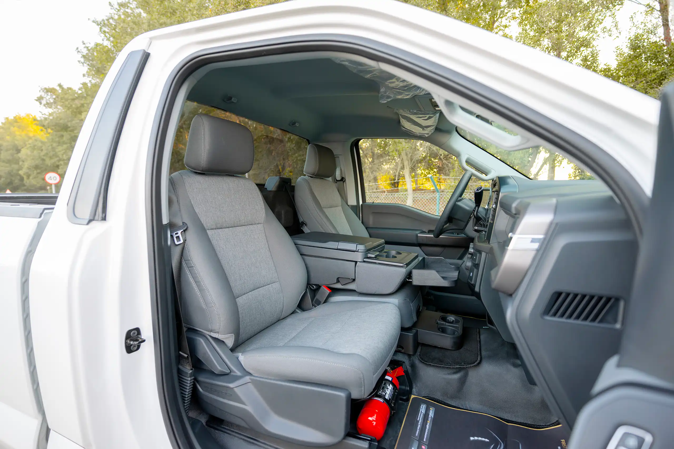 Used 2025 Ford F-Series Pickup F-150 XL White – Front Passenger Side Cabin View at First Choice Cars Sharjah