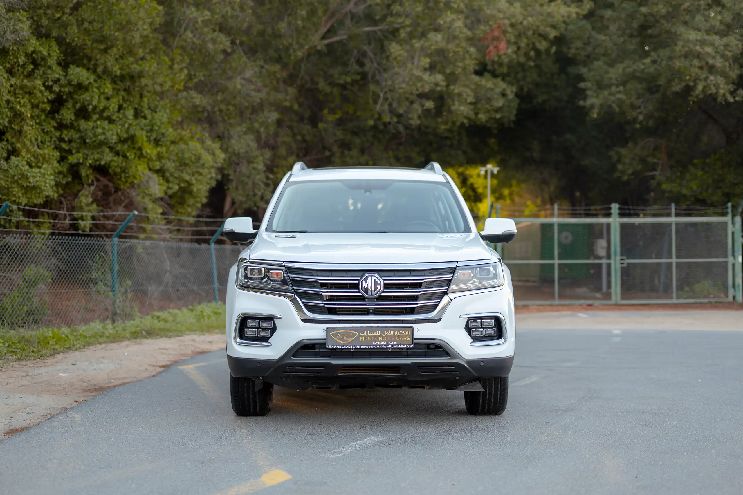 Used 2021 MG RX8 Luxury White – Front View at First Choice Cars Sharjah