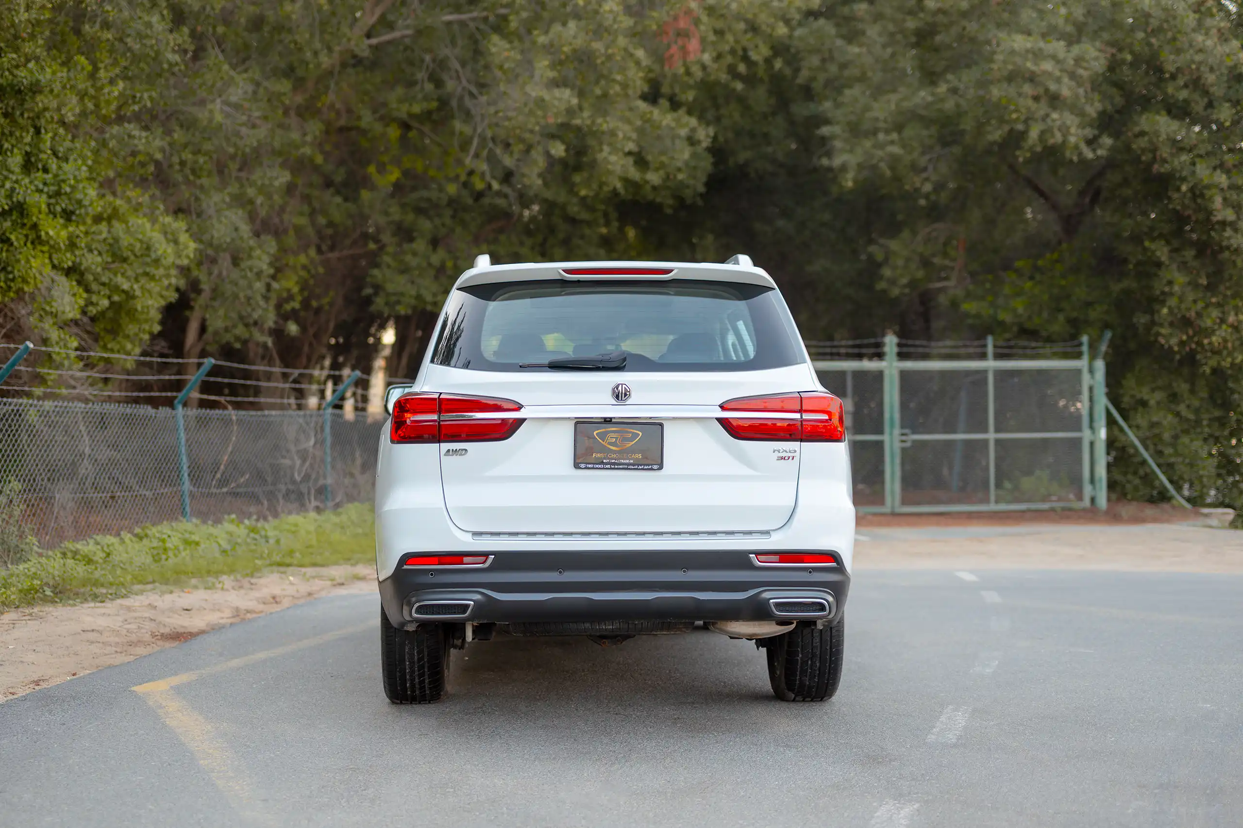 Used 2021 MG RX8 Luxury White – Back/Rear View at First Choice Cars Sharjah
