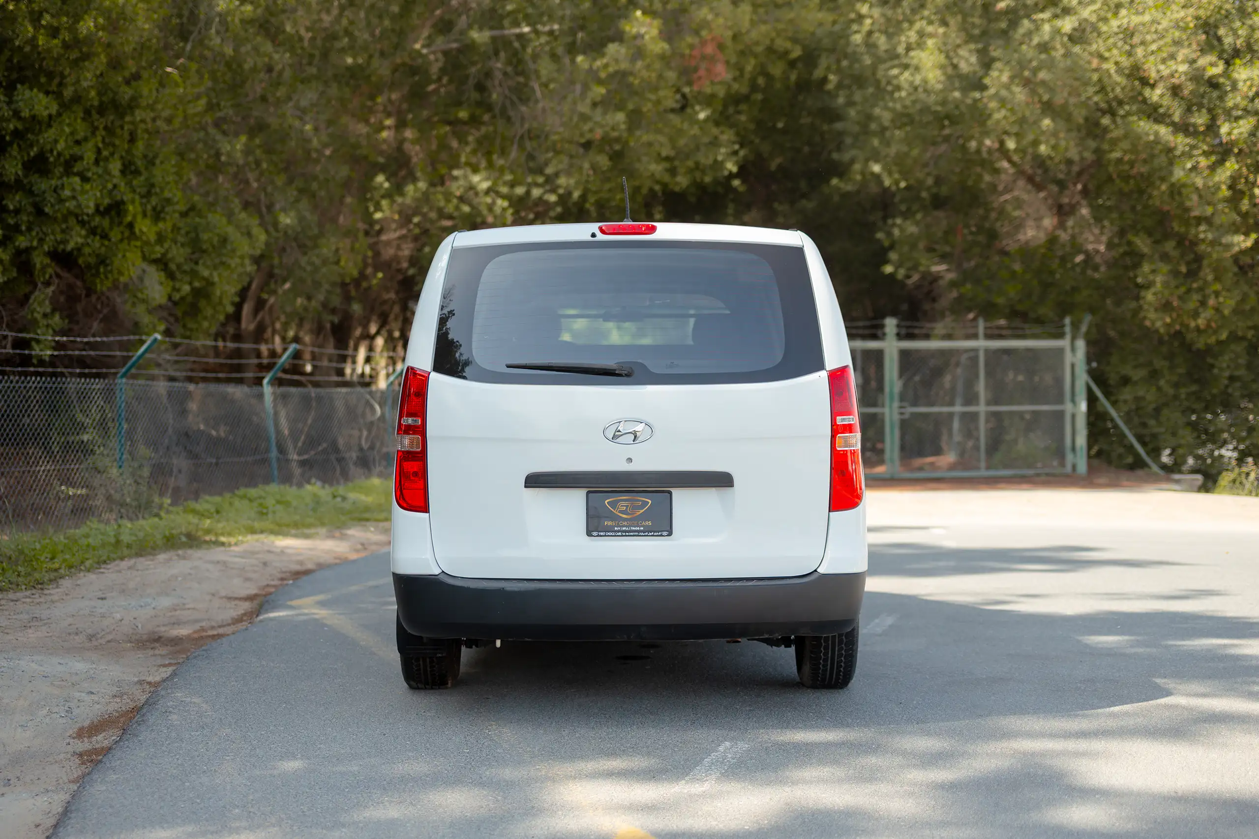 Used 2021 Hyundai H1 Cargo Van White – Back/Rear View at First Choice Cars Sharjah