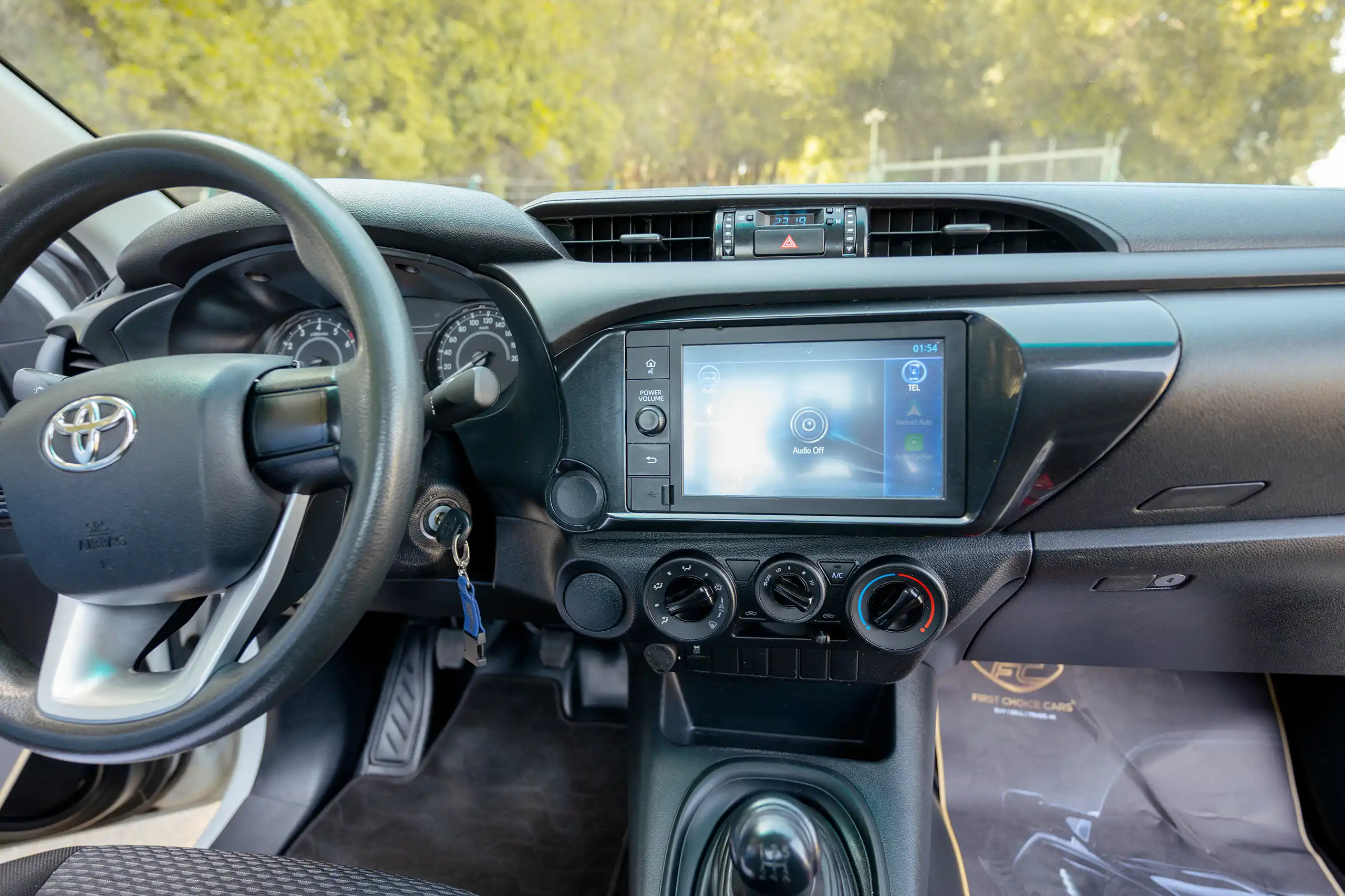 Used 2022 Toyota Hilux GLX Single Cabin White – Infotainment / Touchscreen System at First Choice Cars Sharjah