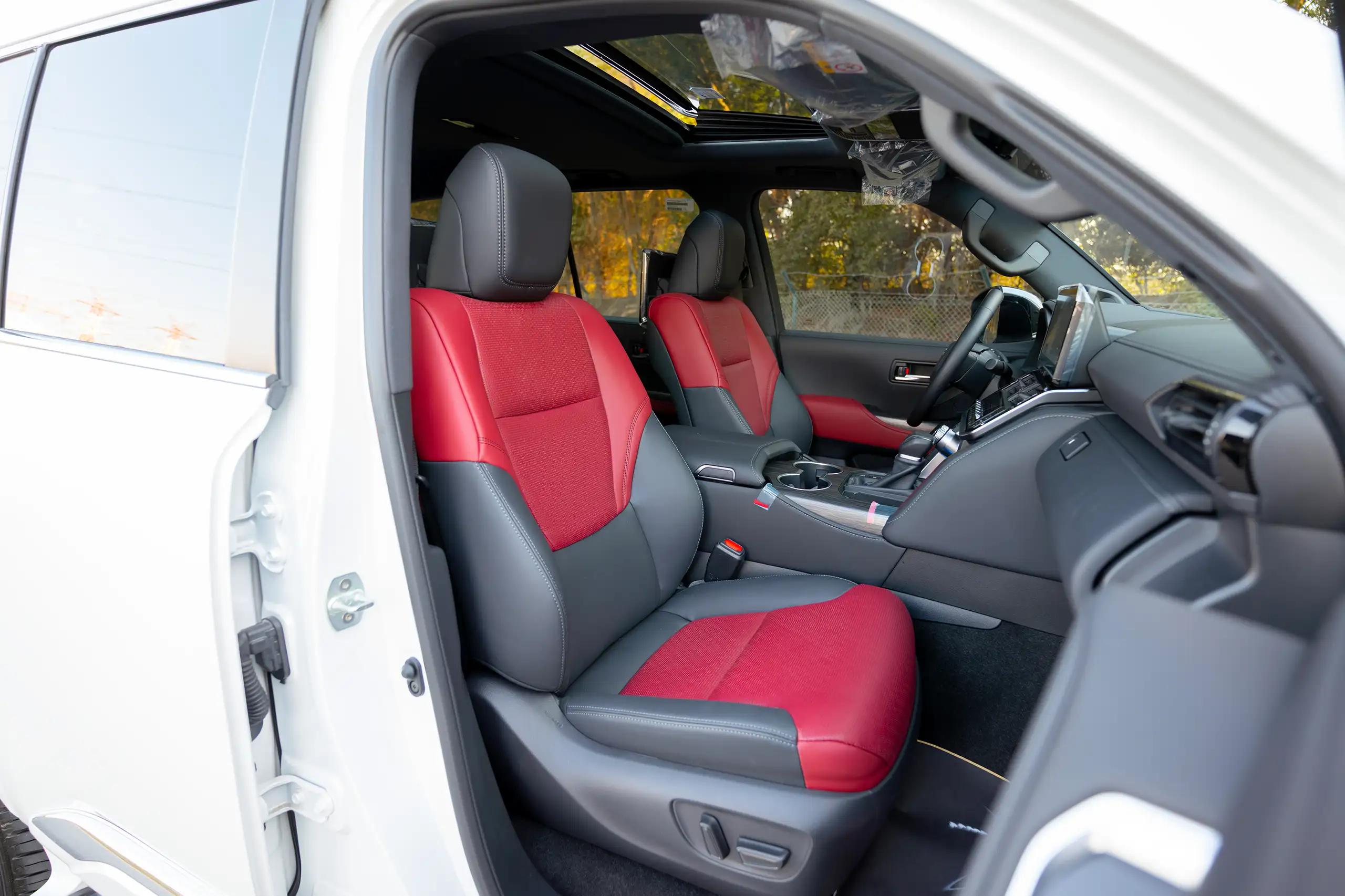 Used 2025 Toyota Land Cruiser VXR White – Front Passenger Side Cabin View at First Choice Cars Sharjah