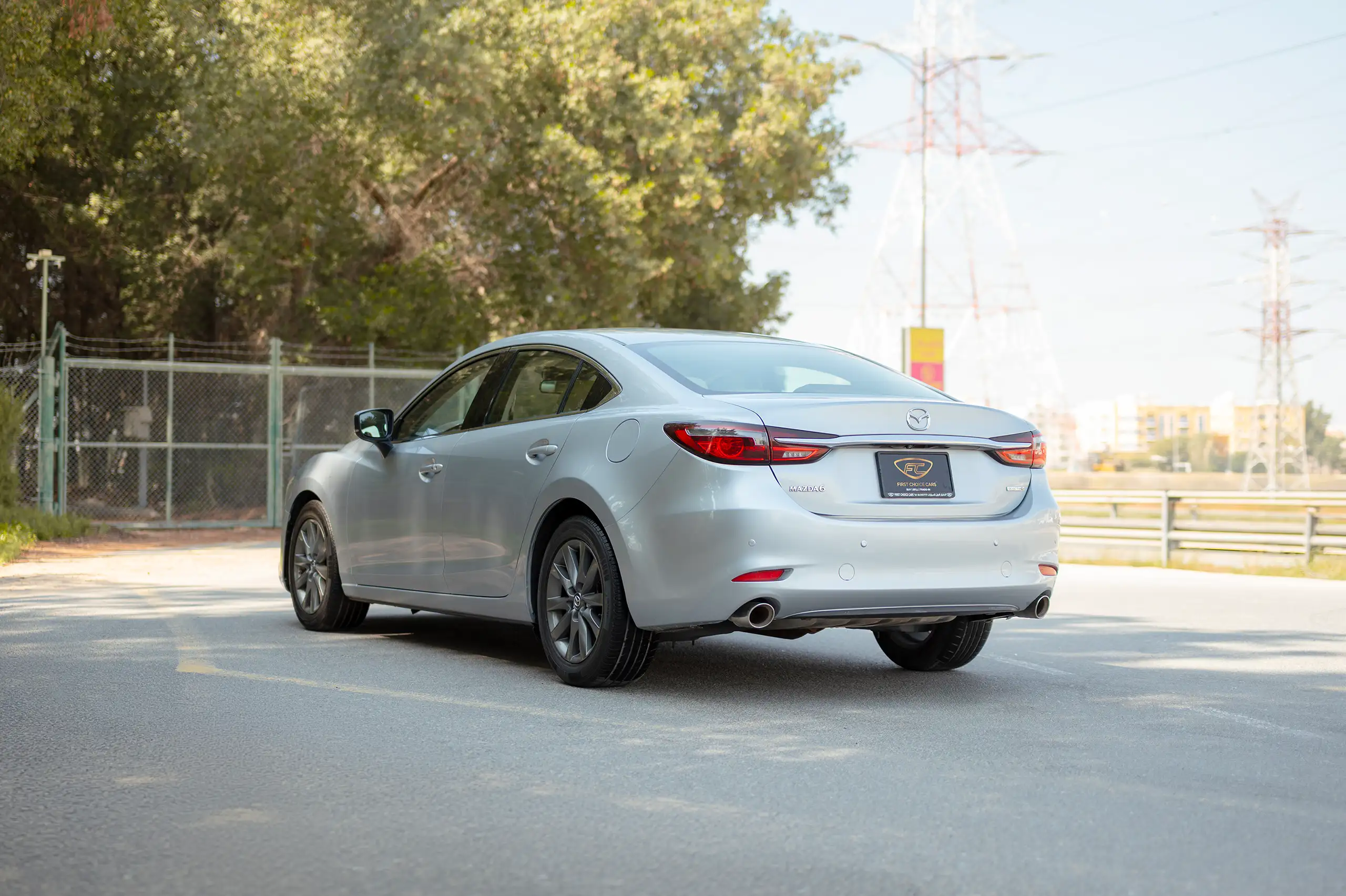 Used 2021 Mazda 6 S Grade Silver – Left Back Diagonal (45°) View at First Choice Cars Sharjah