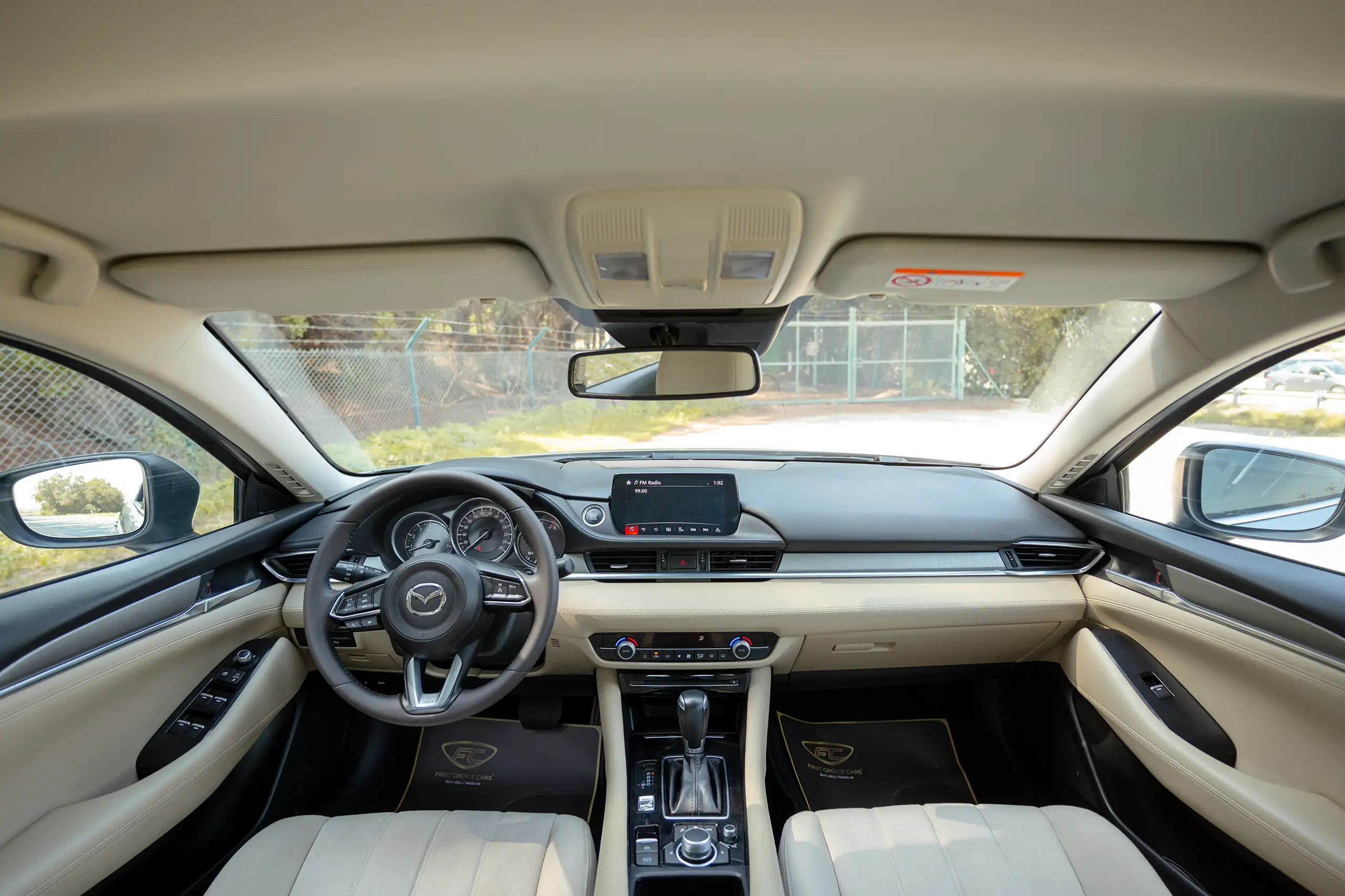 Used 2021 Mazda 6 S Grade Silver – Front Cabin / Dashboard Full View at First Choice Cars Sharjah