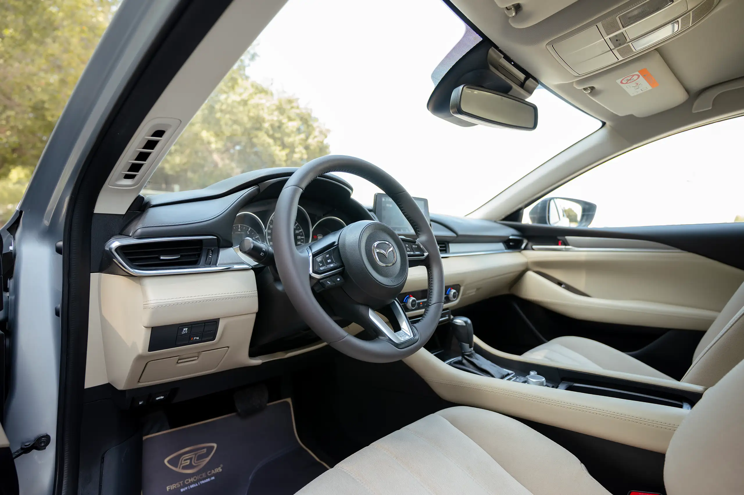 Used 2021 Mazda 6 S Grade Silver – Driver Side Dashboard & Steering View at First Choice Cars Sharjah