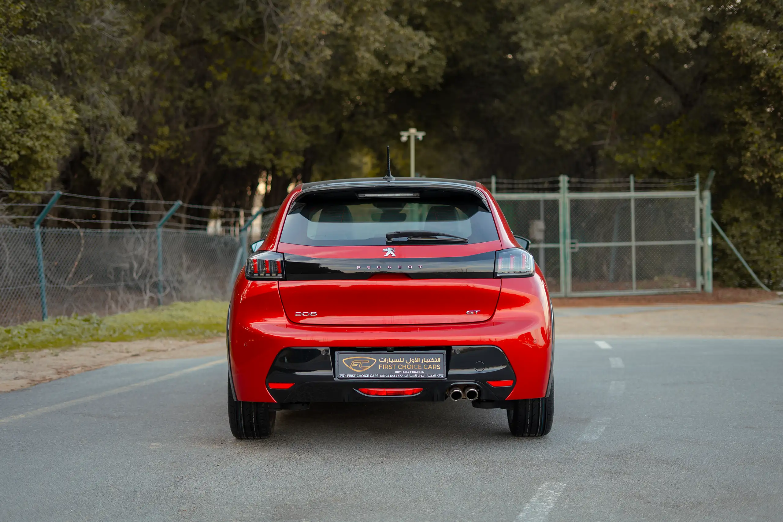 Used 2023 Peugeot 208 GT Red – Back/Rear View at First Choice Cars Sharjah