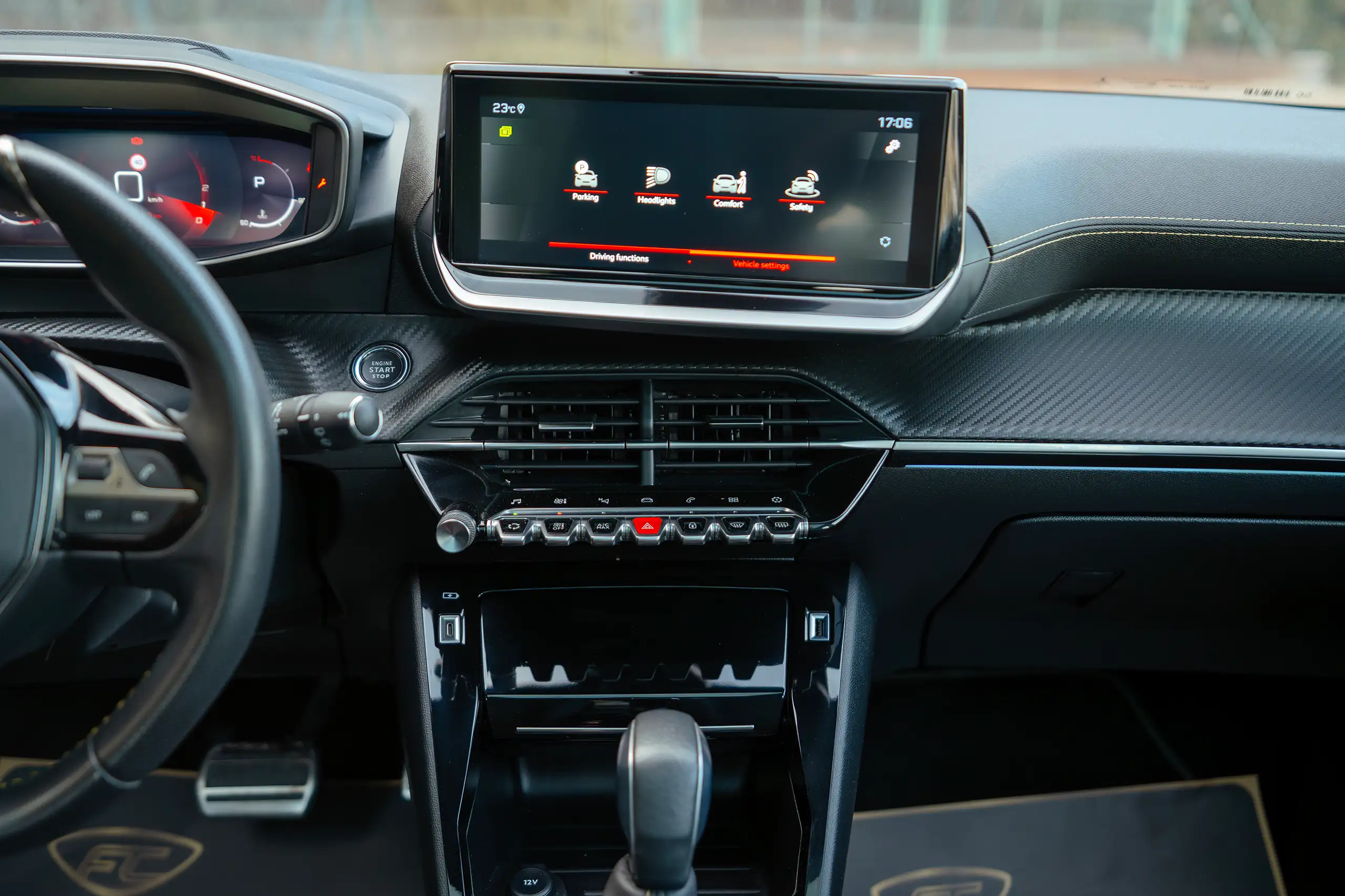 Used 2023 Peugeot 208 GT Red – Infotainment / Touchscreen System at First Choice Cars Sharjah