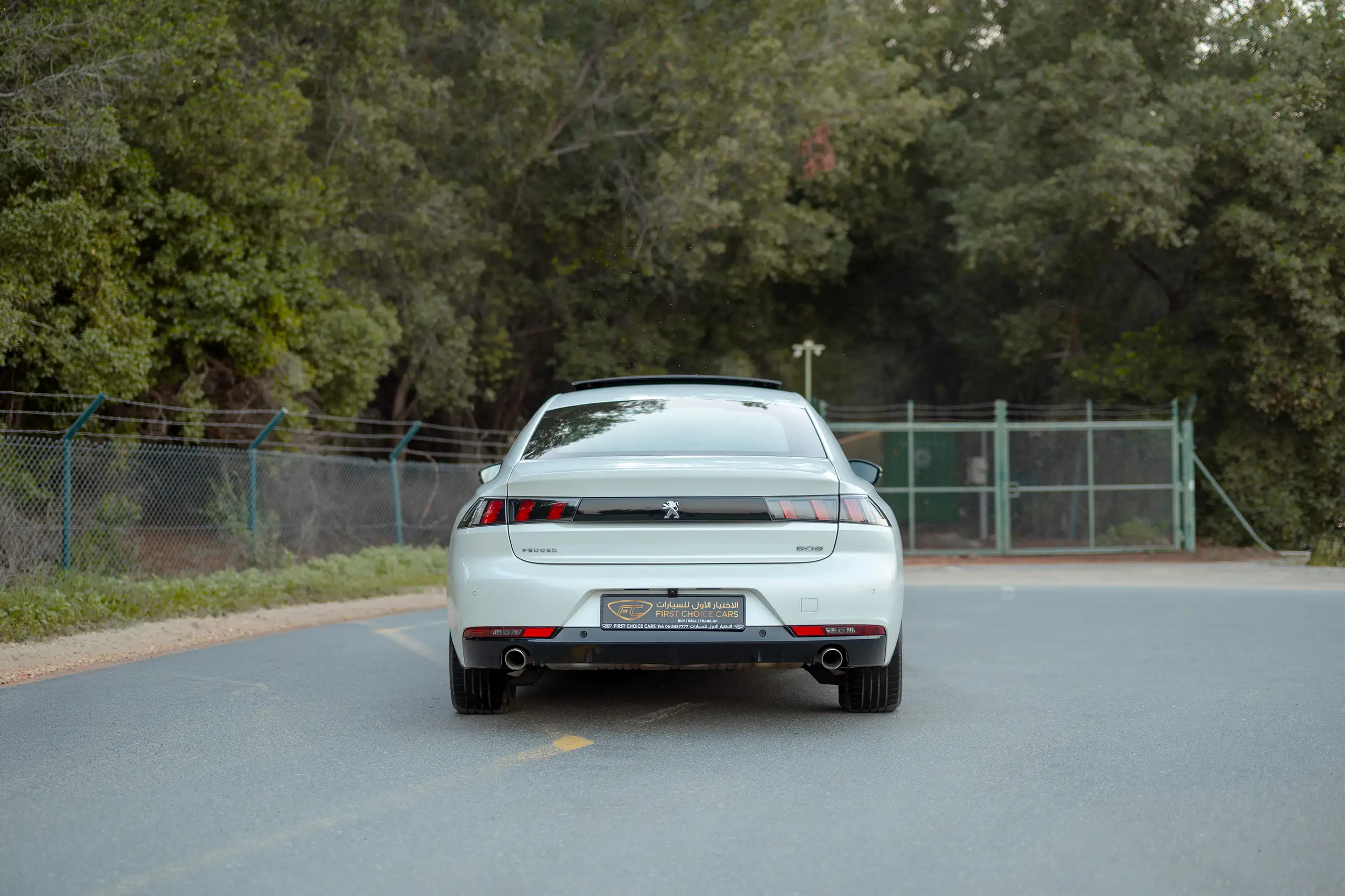 Used 2023 Peugeot 508 Allure in White – Back/Rear View for Sale at First Choice Cars Dubai Sharjah