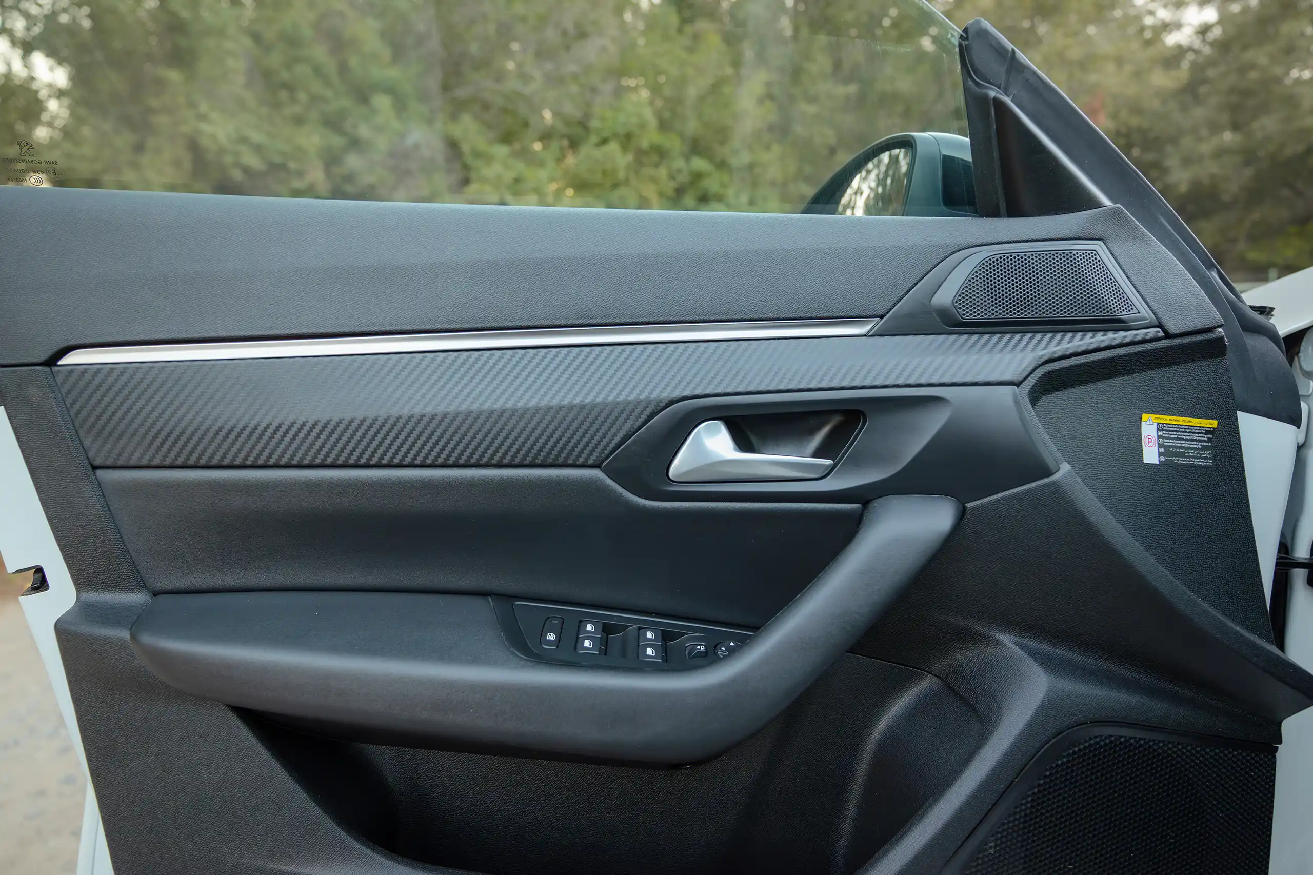 Used 2023 Peugeot 508 Allure in White – Driver Door Panel Full View for Sale at First Choice Cars Dubai Sharjah