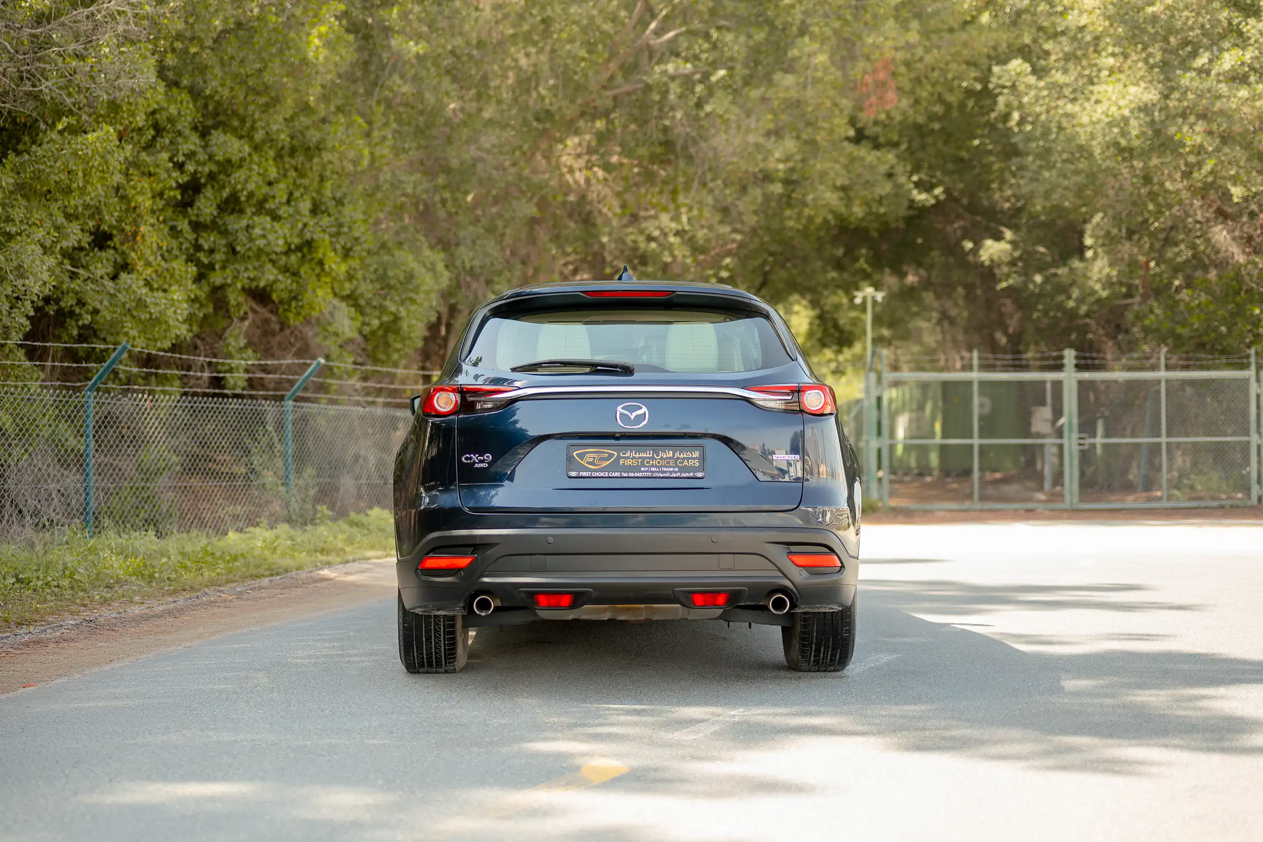 Used 2023 Mazda CX-9 GT in Blue – Back/Rear View for Sale at First Choice Cars Dubai Sharjah