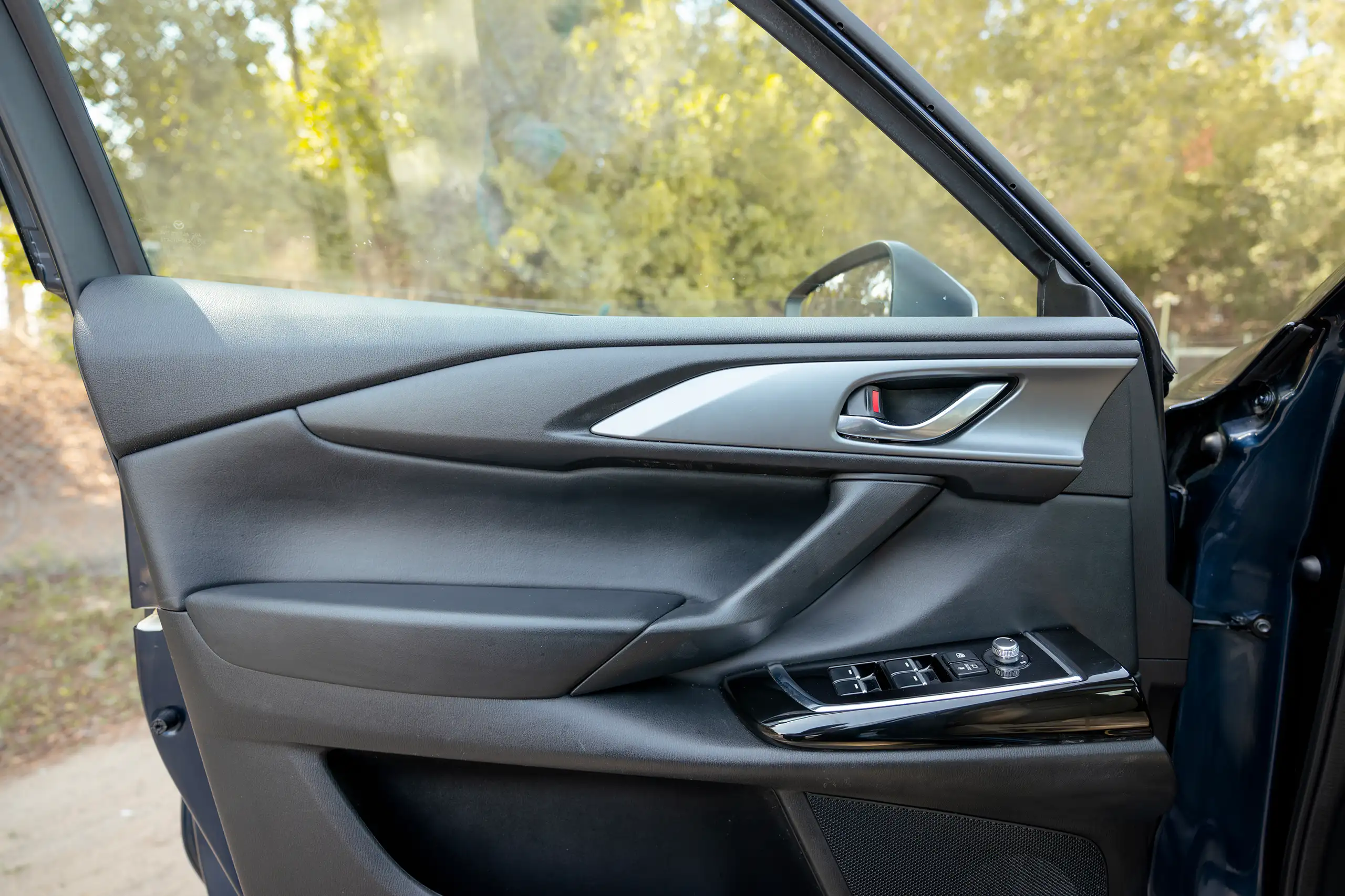 Used 2023 Mazda CX-9 GT in Blue – Driver Door Panel Full View for Sale at First Choice Cars Dubai Sharjah