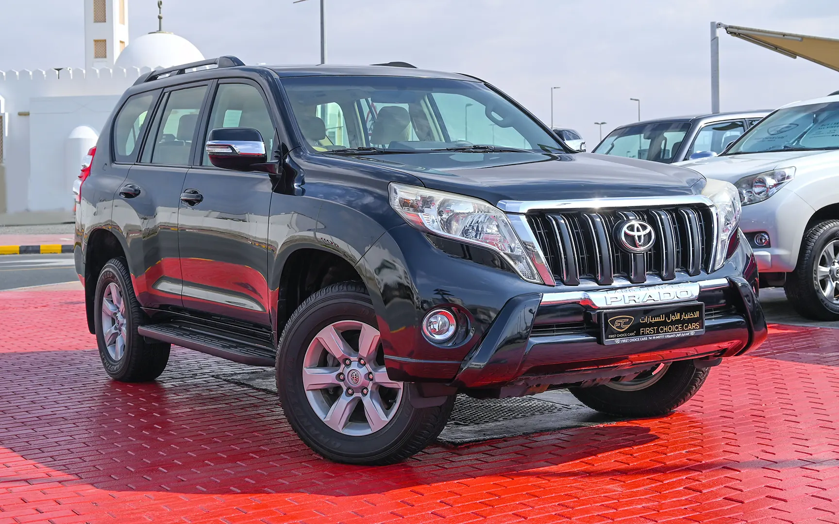 Used 2014 Toyota Prado Gxr Black – Right Front Diagonal (45°) View at First Choice Cars Sharjah