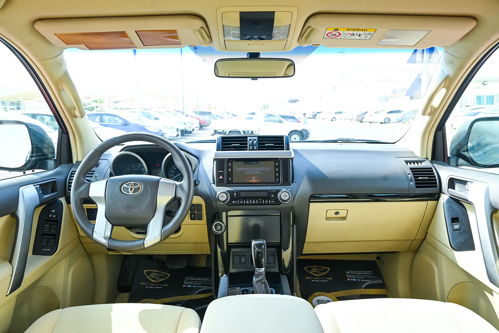 Used 2014 Toyota Prado Gxr Black – Front Cabin / Dashboard Full View at First Choice Cars Sharjah