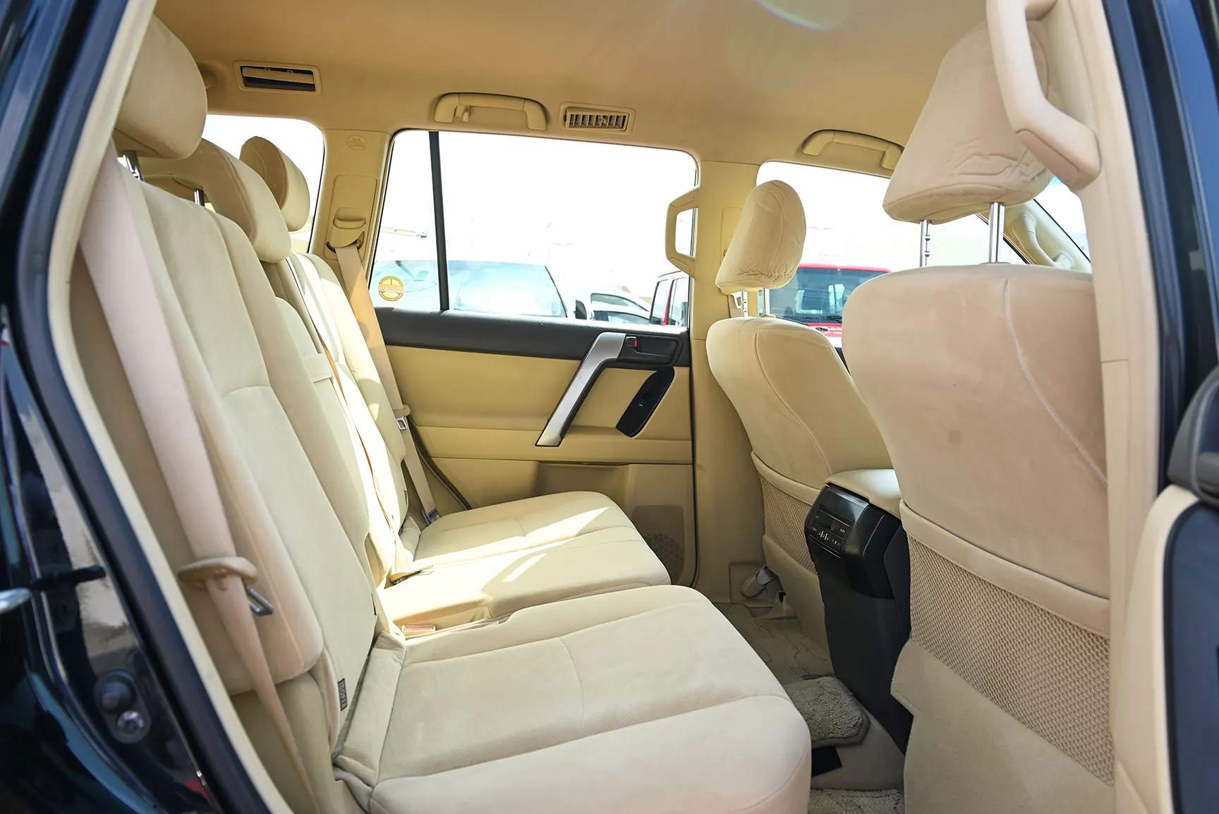 Used 2014 Toyota Prado Gxr Black – Rear Passenger Side Cabin View at First Choice Cars Sharjah
