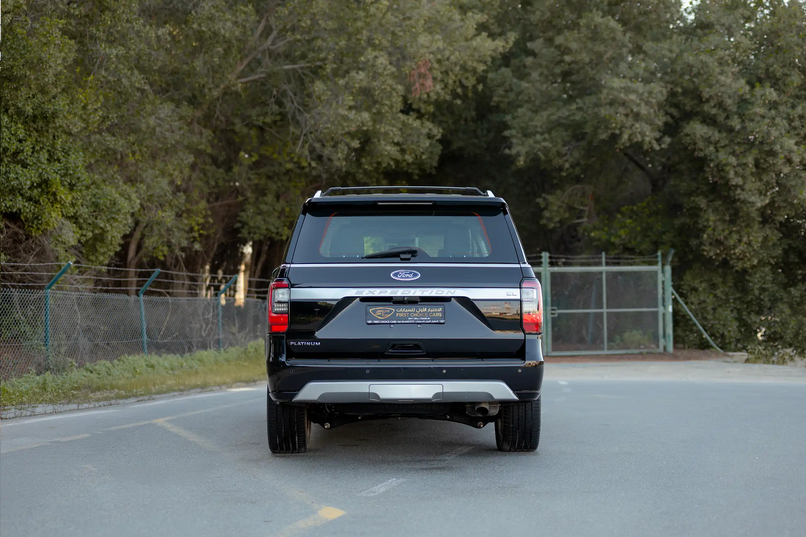 Used 2019 Ford Expedition Platinum in Black – Back/Rear View for Sale at First Choice Cars Dubai Sharjah
