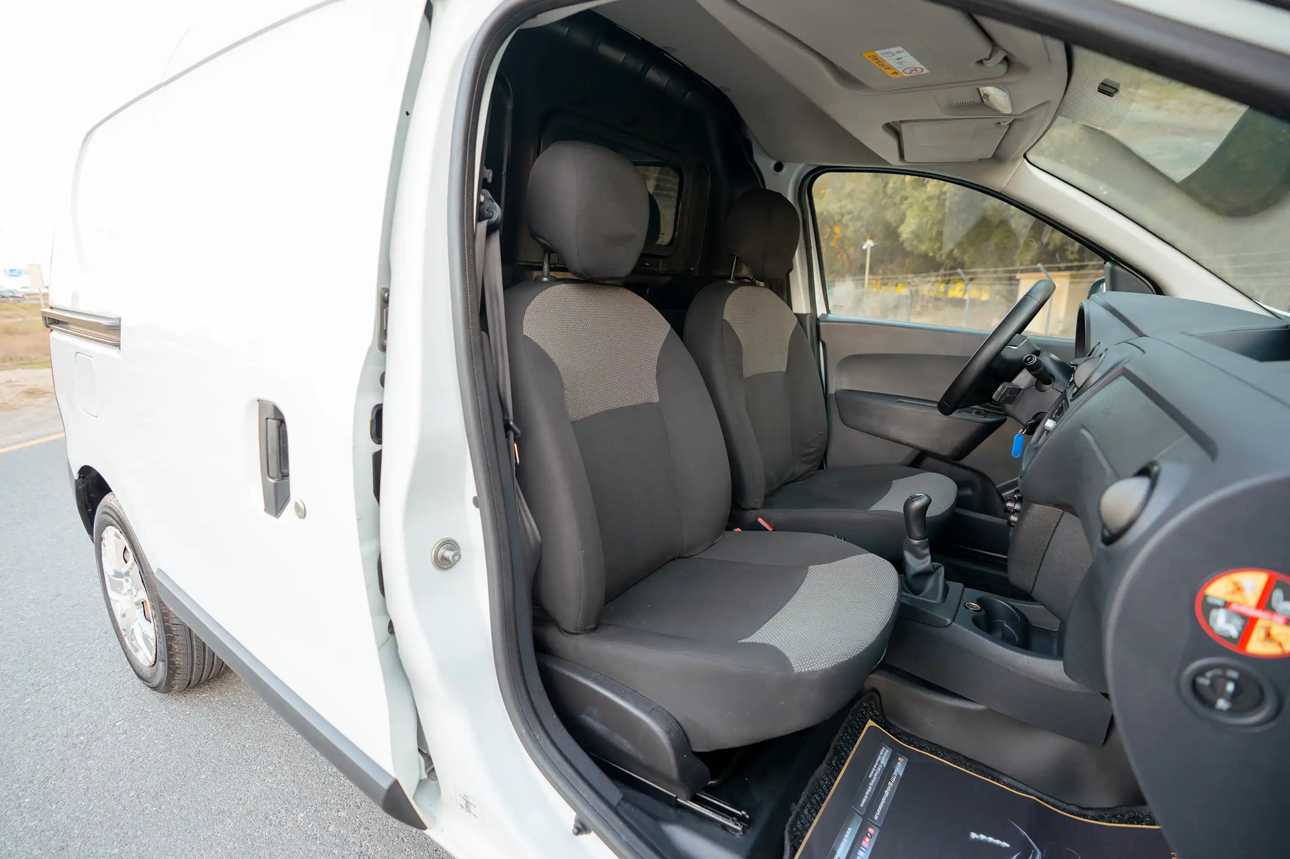 Used 2022 Renault Dokker Van in White – Front Passenger Side Cabin View for Sale at First Choice Cars Dubai Sharjah