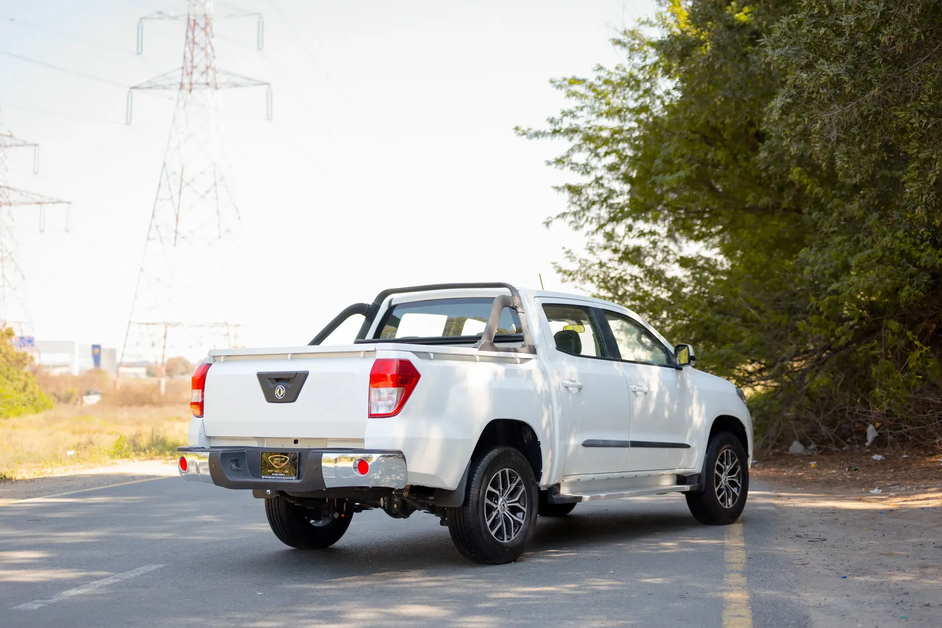 Used 2024 Dongfeng RICH 6 Double Cabin in White – Right Back Diagonal (45°) View for Sale at First Choice Cars Dubai Sharjah