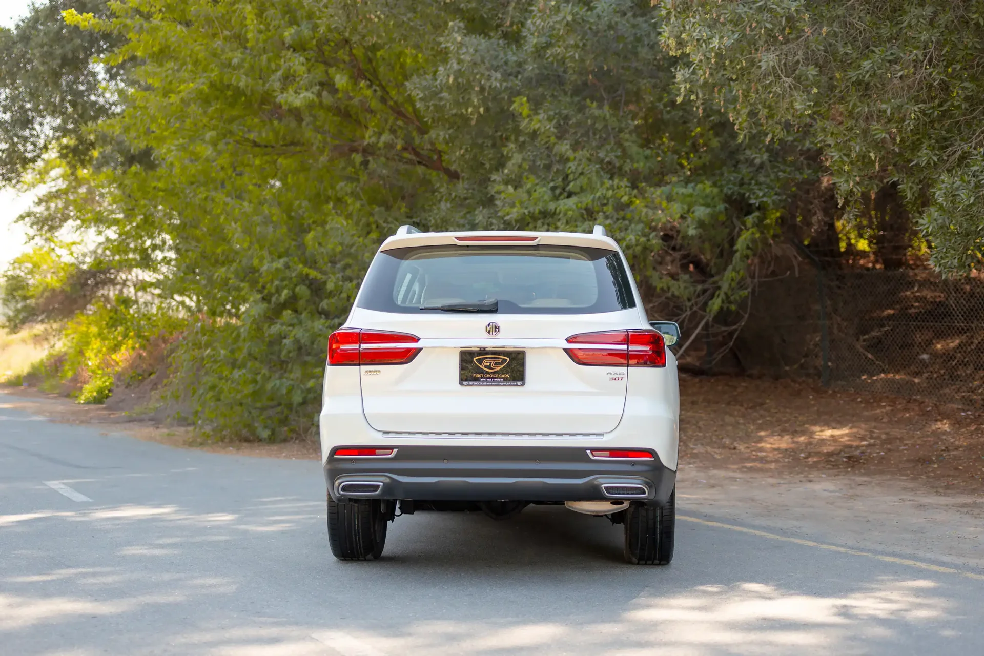 Used 2021 MG RX8 Luxury in White – Back/Rear View for Sale at First Choice Cars Dubai Sharjah