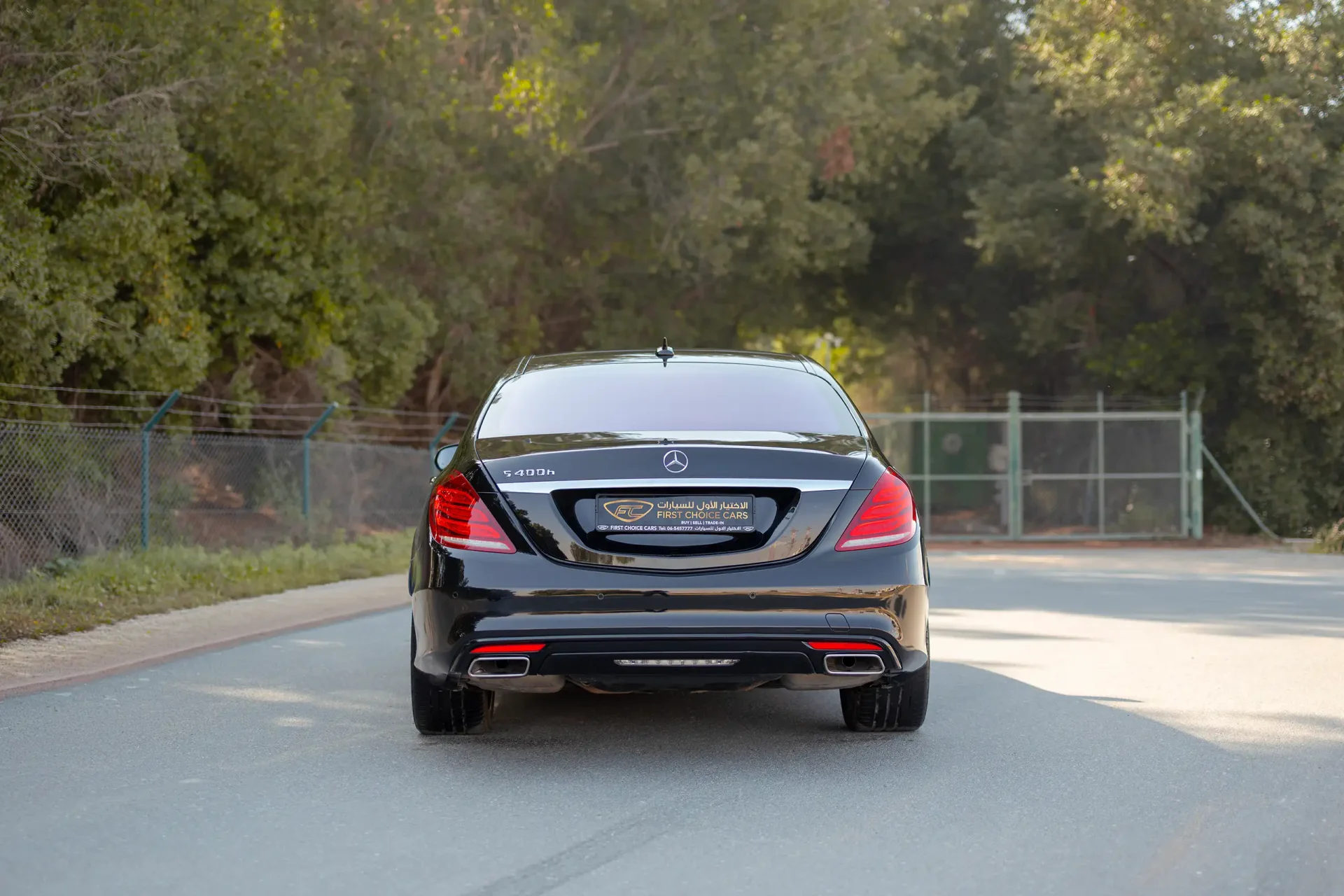 Used 2017 Mercedes Benz S CLASS S 400 in Black – Back/Rear View for Sale at First Choice Cars Dubai Sharjah