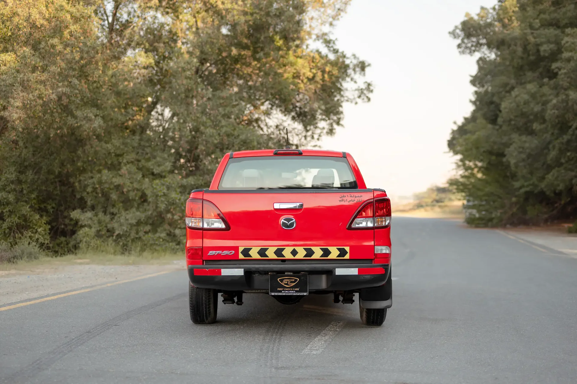 Used 2019 Mazda BT-50 XS in Red – Back/Rear View for Sale at First Choice Cars Dubai Sharjah