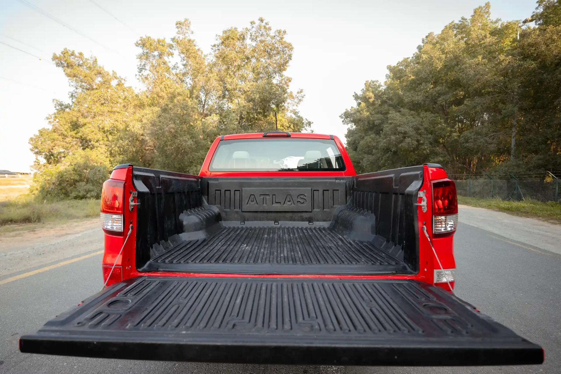 Used 2019 Mazda BT-50 XS in Red – Boot / Trunk Space Open View for Sale at First Choice Cars Dubai Sharjah