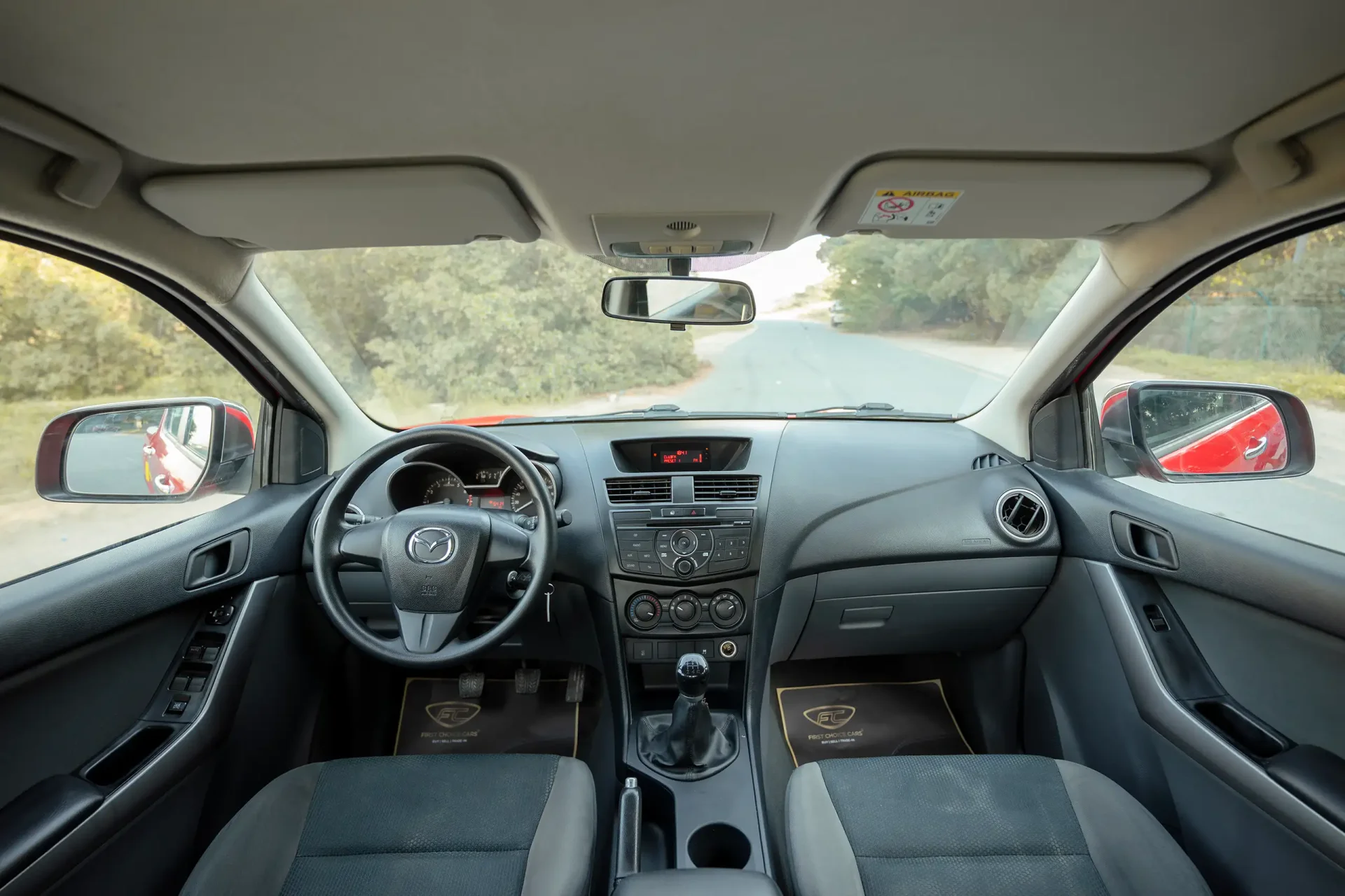 Used 2019 Mazda BT-50 XS in Red – Front Cabin / Dashboard Full View for Sale at First Choice Cars Dubai Sharjah
