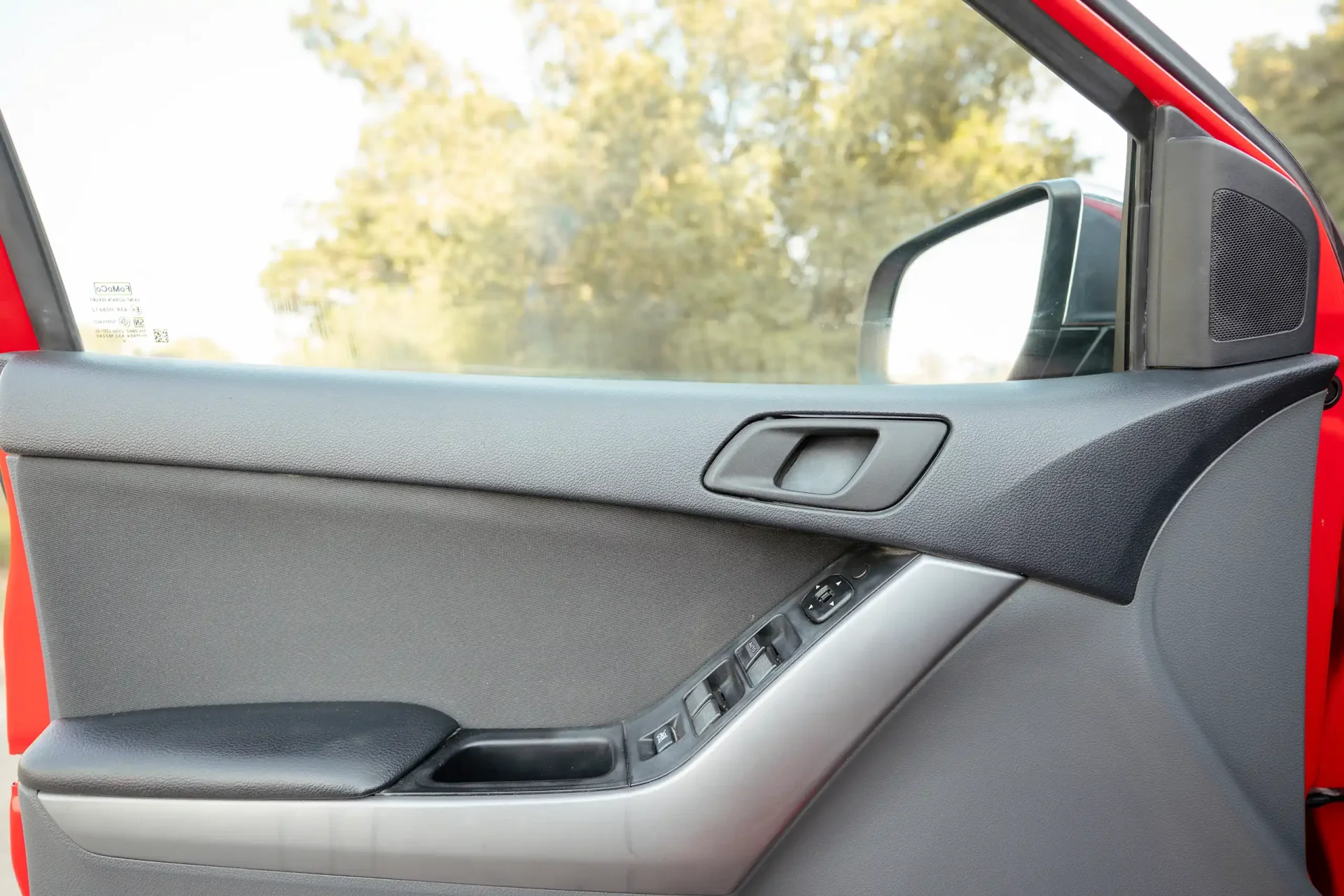 Used 2019 Mazda BT-50 XS in Red – Driver Door Panel Full View for Sale at First Choice Cars Dubai Sharjah