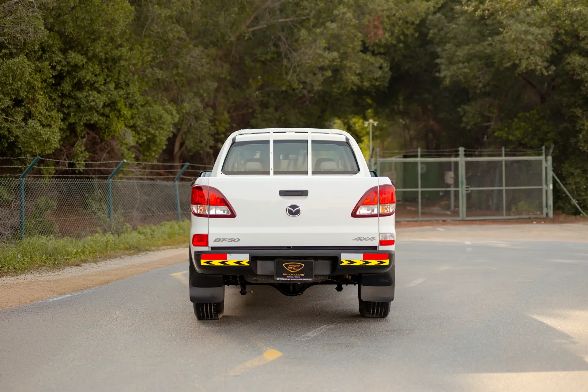 Used 2020 Mazda BT-50 XS in White – Back/Rear View for Sale at First Choice Cars Dubai Sharjah