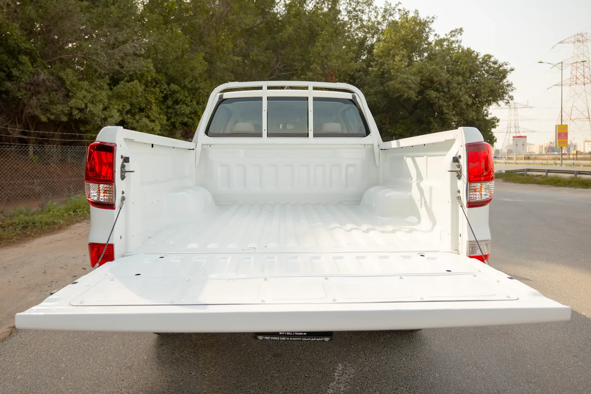 Used 2020 Mazda BT-50 XS in White – Boot / Trunk Space Open View for Sale at First Choice Cars Dubai Sharjah