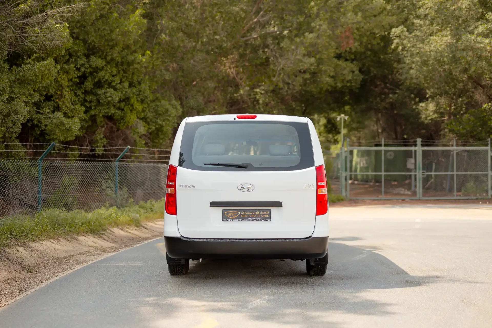 Used 2021 Hyundai H1 12-Seater Wagon in White – Back/Rear View for Sale at First Choice Cars Dubai Sharjah