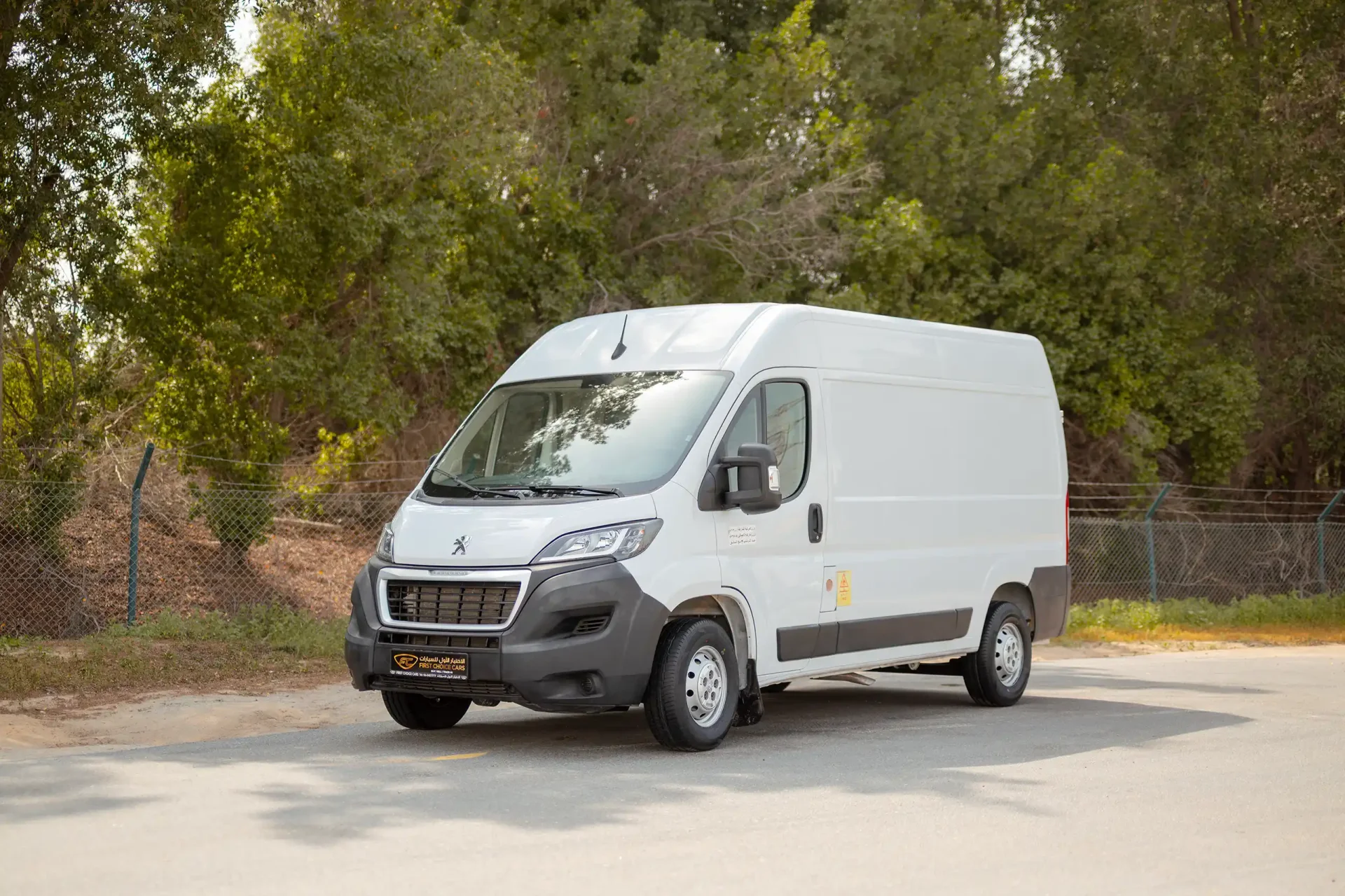 Used 2023 Peugeot Boxer L2h2 in White – Left Front Diagonal (45°) View for Sale at First Choice Cars Dubai Sharjah