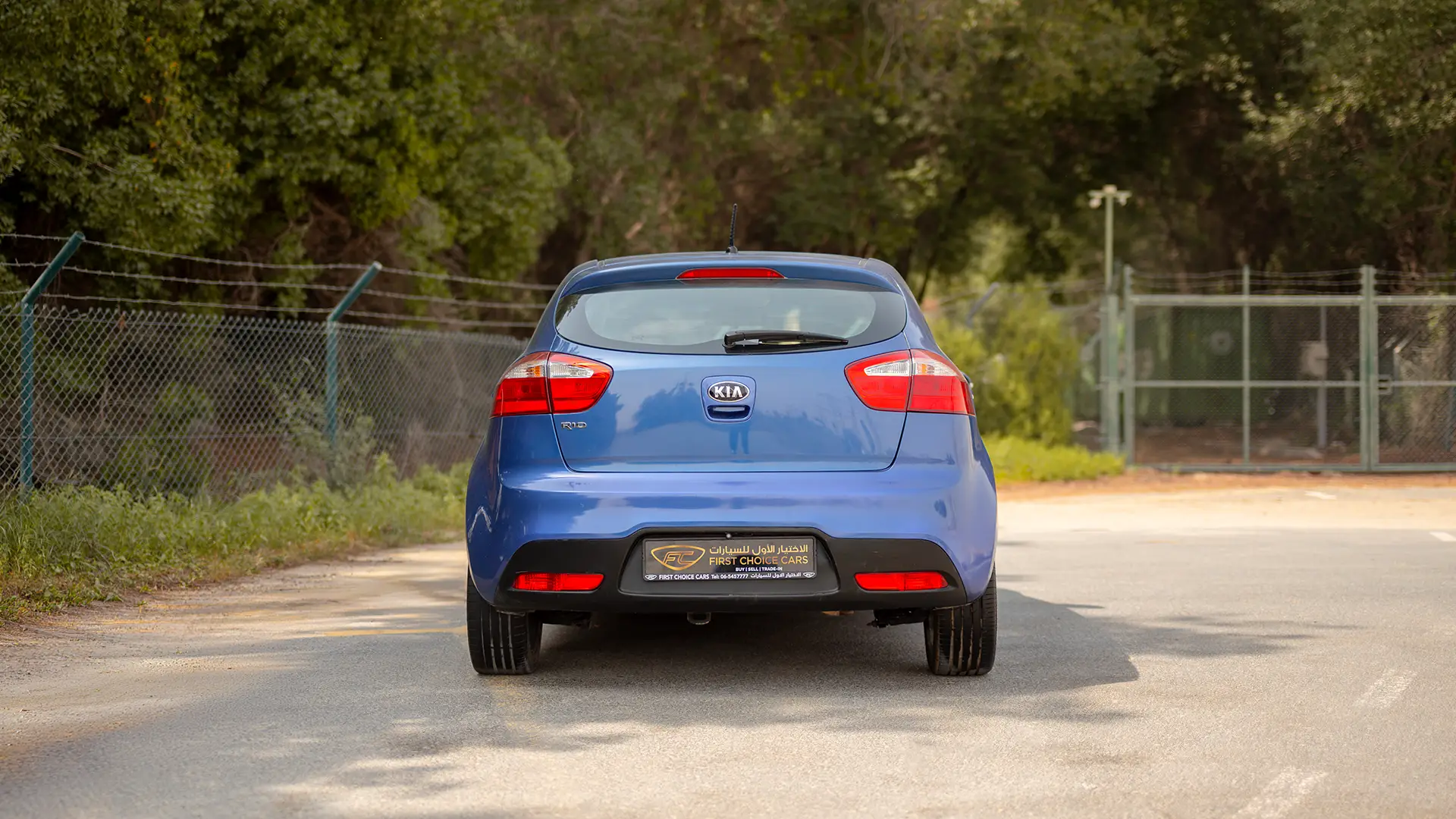 Used 2015 Kia Rio EX in Blue – Back/Rear View for Sale at First Choice Cars Dubai Sharjah