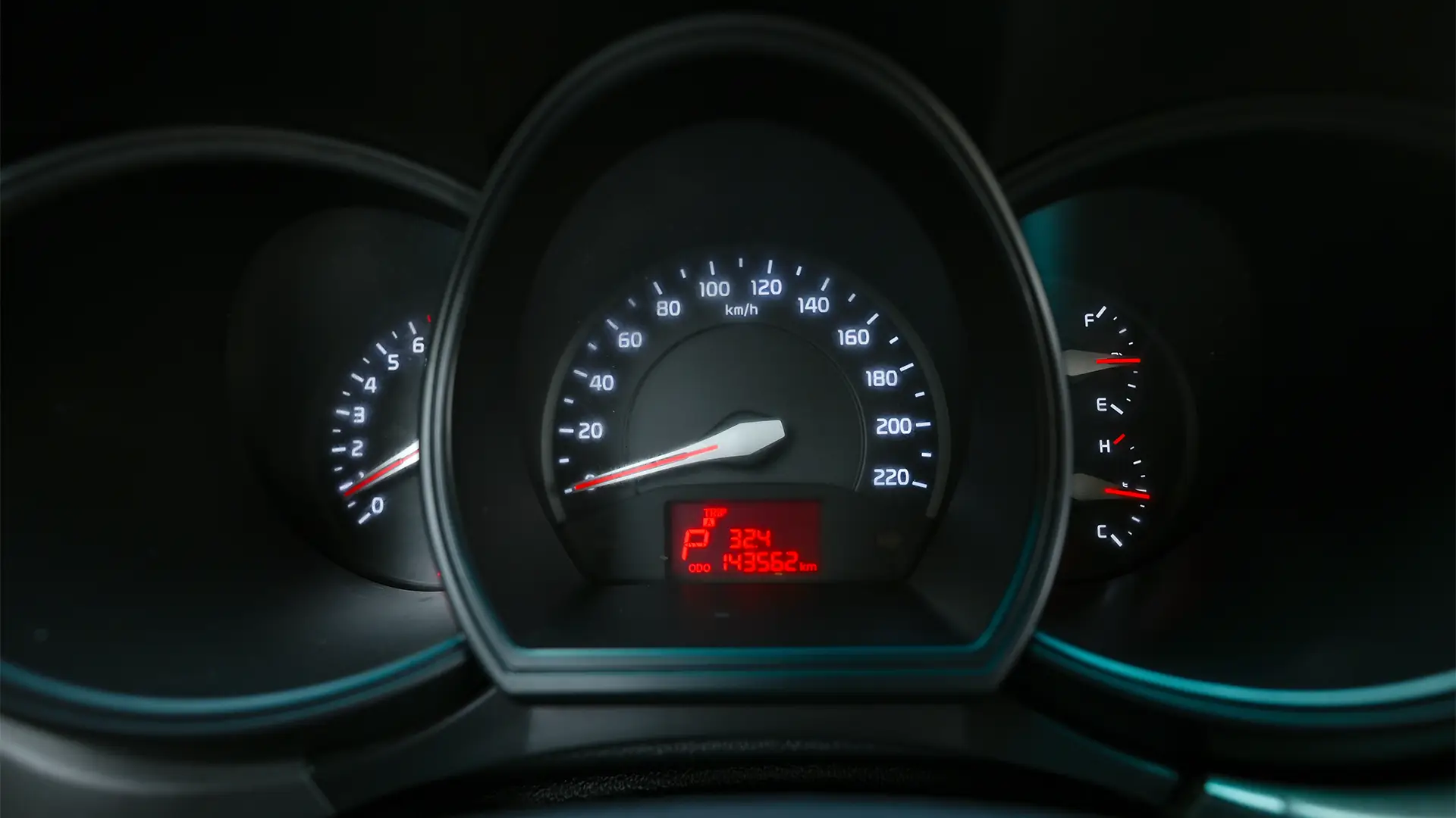 Used 2015 Kia Rio EX in Blue – Odometer / Mileage Reading View for Sale at First Choice Cars Dubai Sharjah