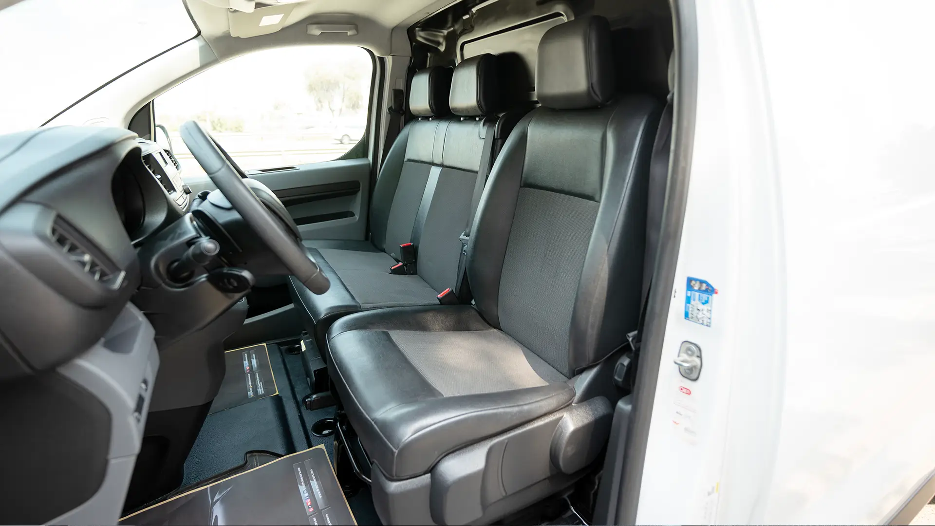 Used 2022 Peugeot Expert L3 in White – Front Driver Side Cabin View for Sale at First Choice Cars Dubai Sharjah