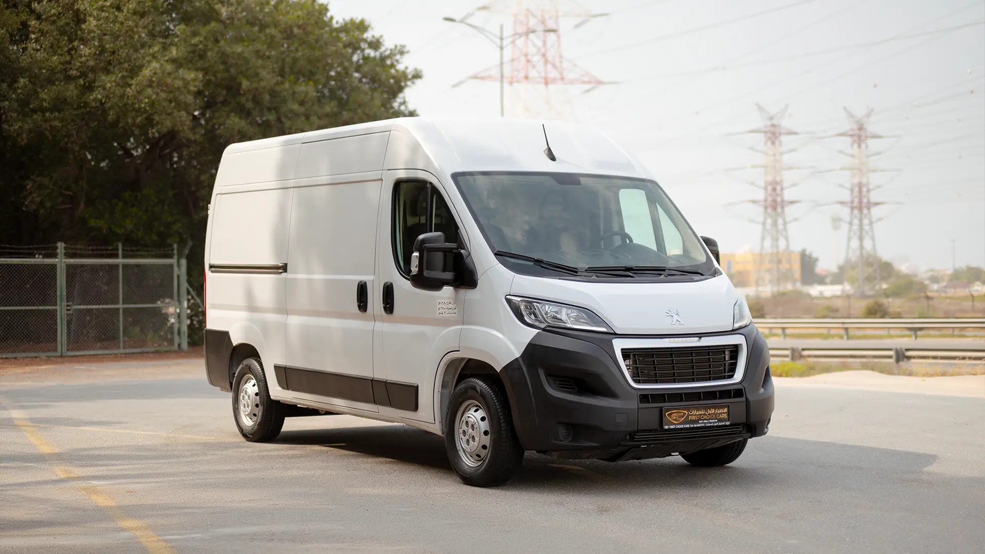 Used 2023 Peugeot Boxer L2h2 in White – Right Front Diagonal (45°) View for Sale at First Choice Cars Dubai Sharjah