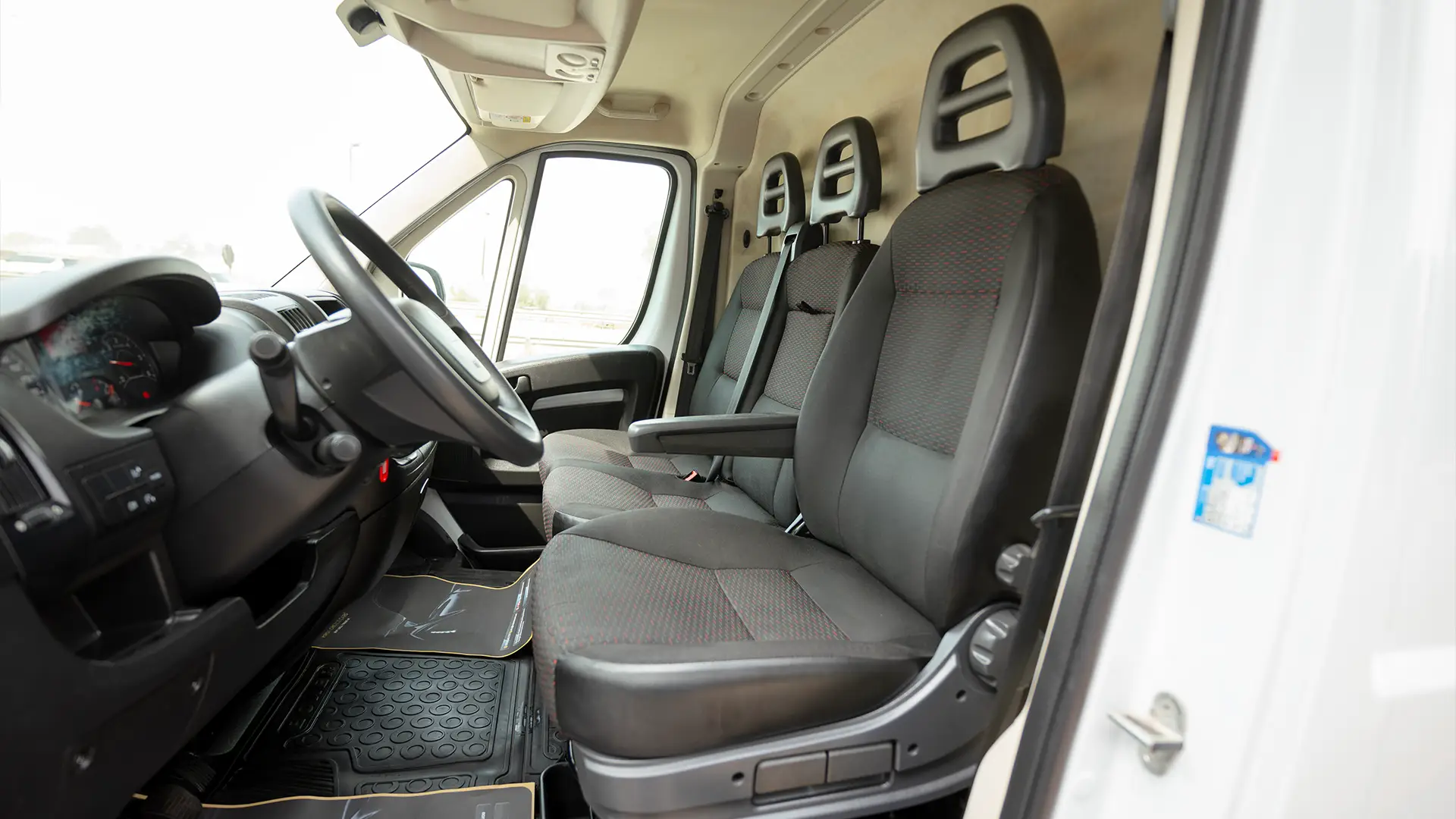 Used 2023 Peugeot Boxer L2h2 in White – Front Driver Side Cabin View for Sale at First Choice Cars Dubai Sharjah