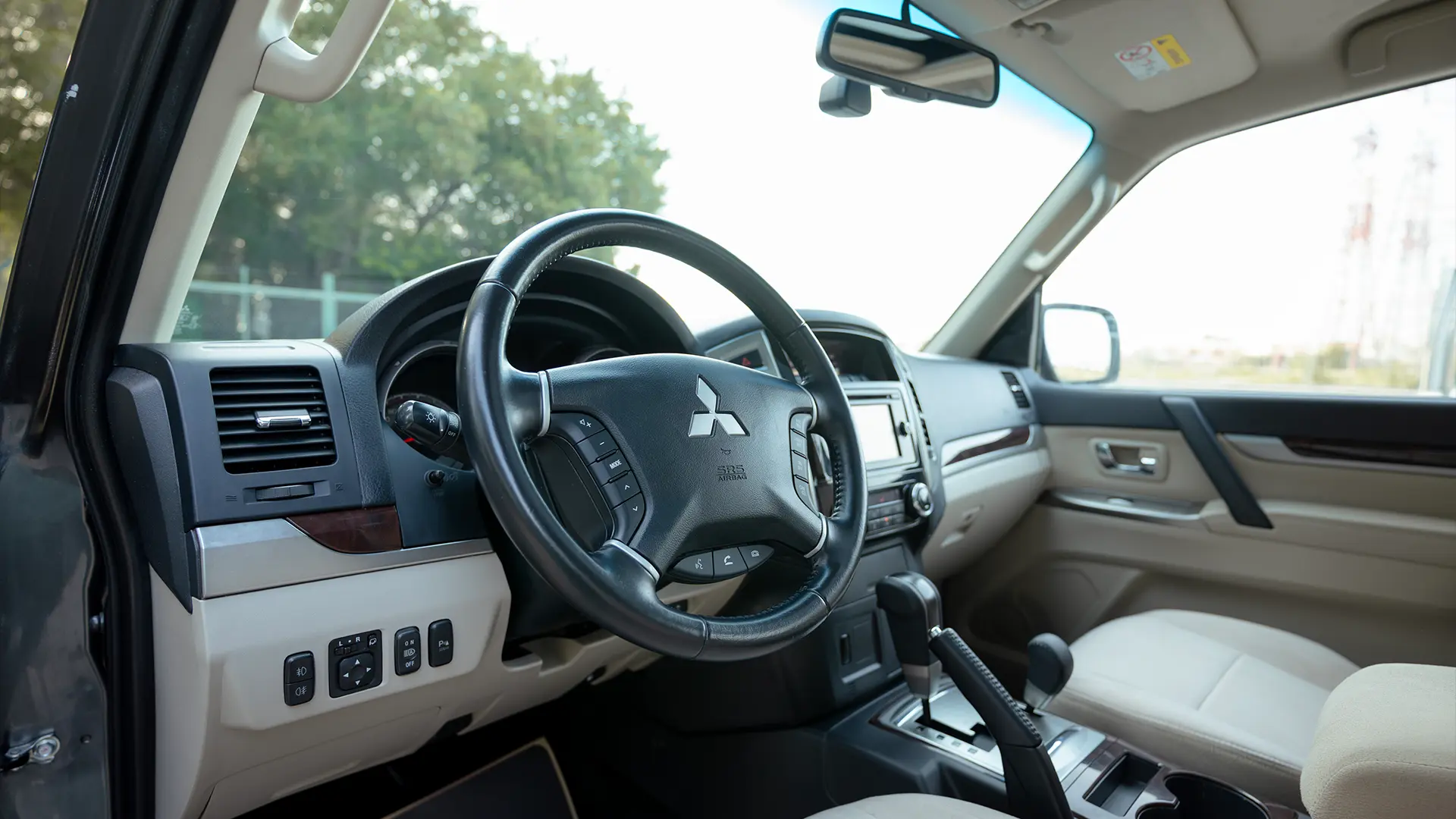Used 2022 Mitsubishi Pajero GLS Midline in Grey – Driver Side Dashboard & Steering View