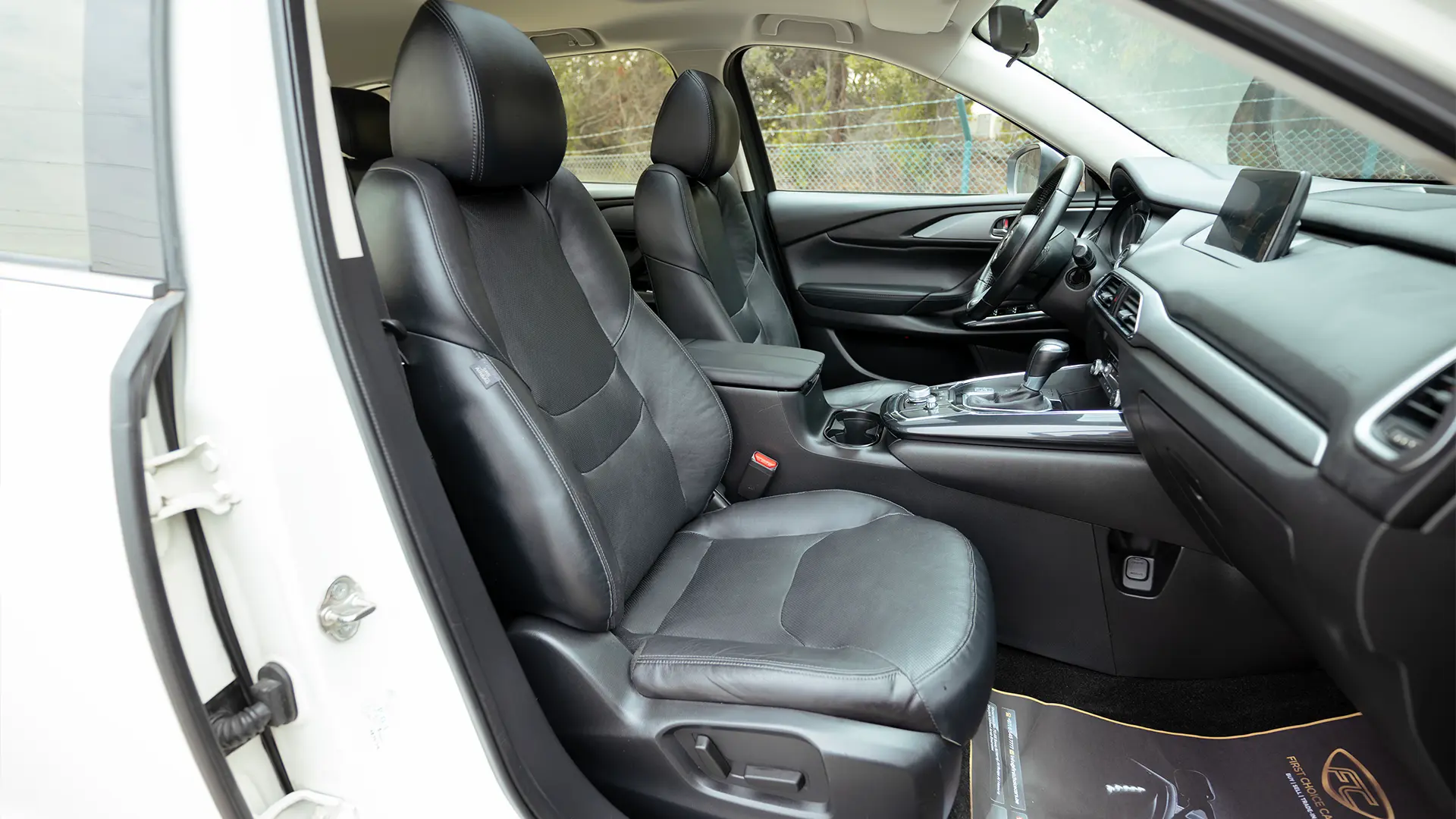 Used 2020 Mazda CX-9 GT in White – Front Passenger Side Cabin View for Sale at First Choice Cars Dubai Sharjah