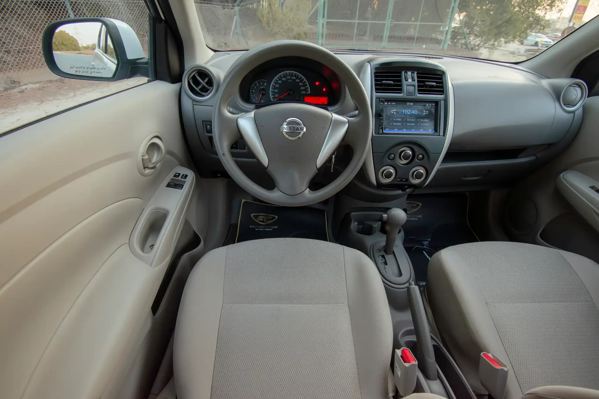 Used 2023 Nissan Sunny SV in White – Steering Wheel & Instrument Cluster for Sale at First Choice Cars Dubai Sharjah